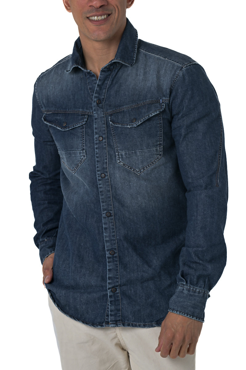 Park C001 FW 23/24 slim denim shirt