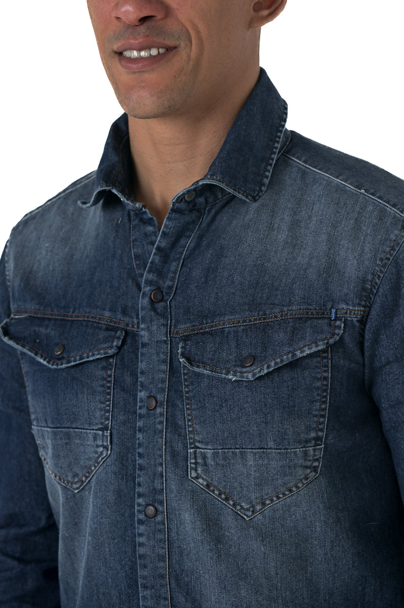 Camicia in denim slim Park C001 FW 23/24