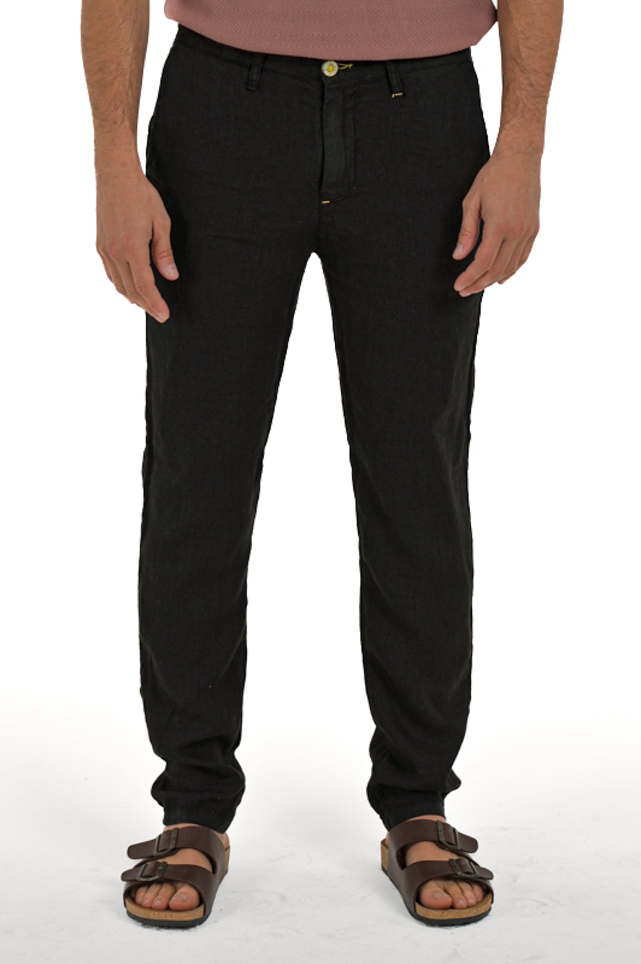 Slim Trousers Sonic Linen Black SS24