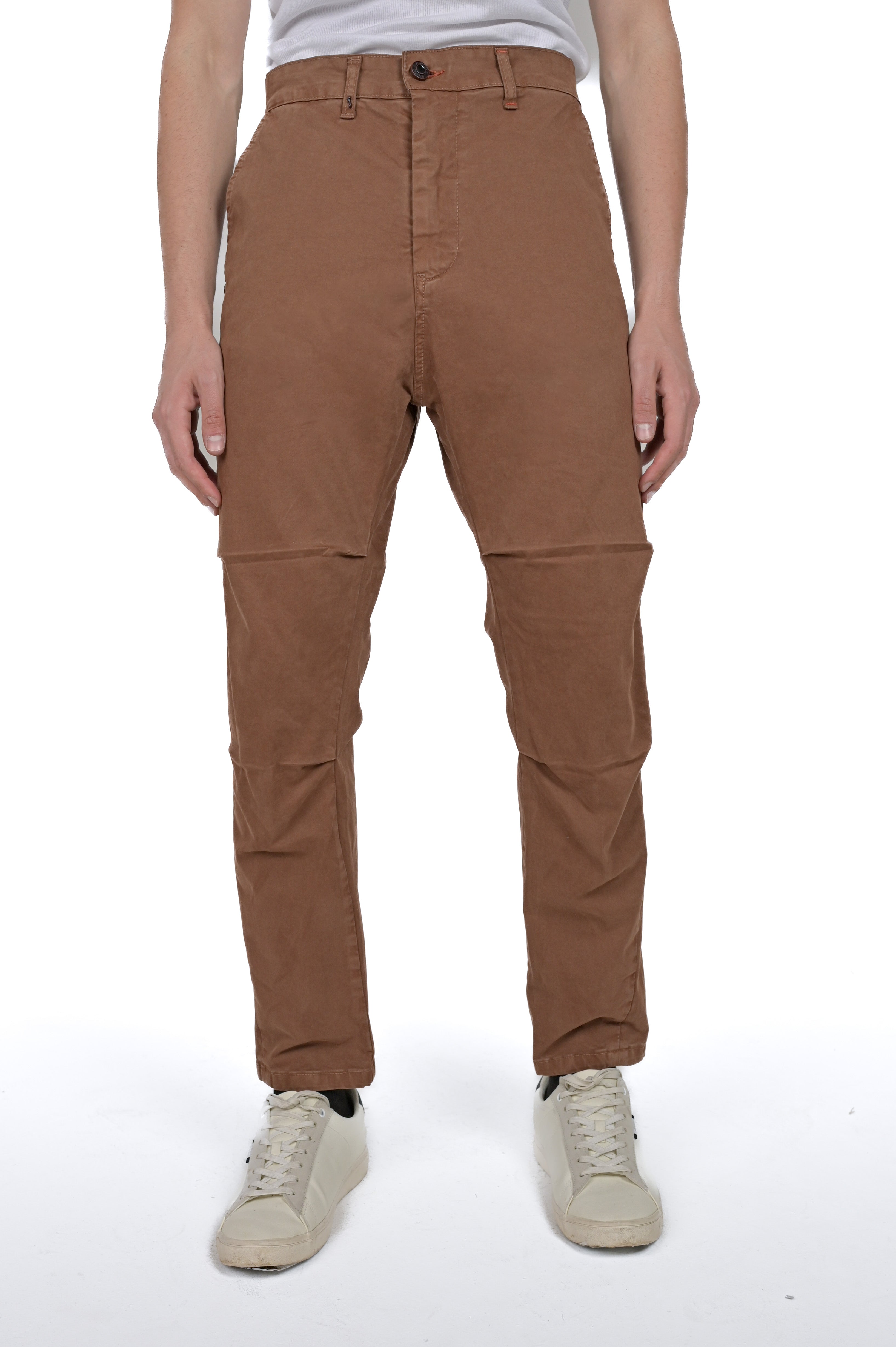 Regular View Burnt Satin Cotton Trousers FW24/25