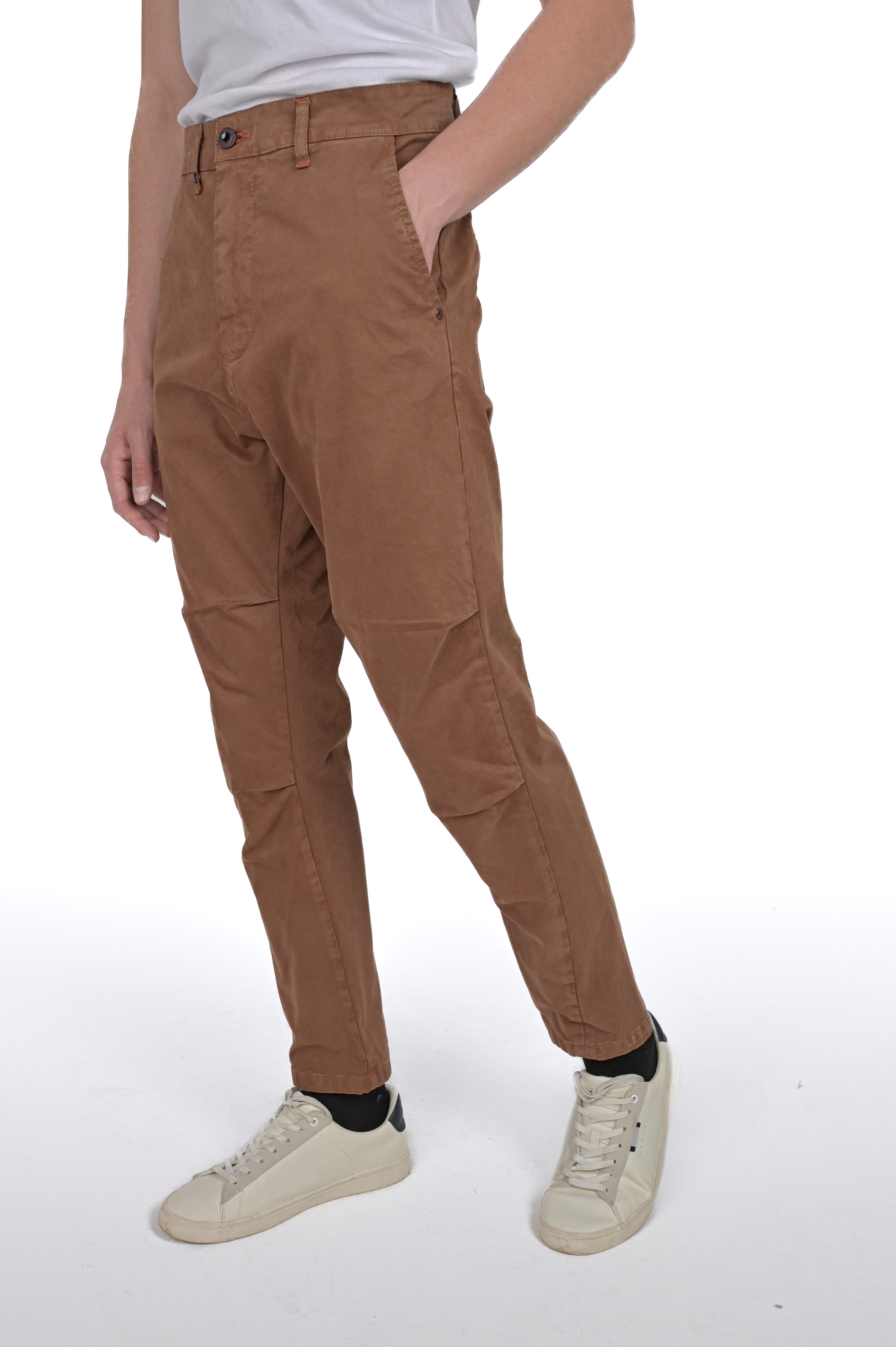 Regular View Burnt Satin Cotton Trousers FW24/25