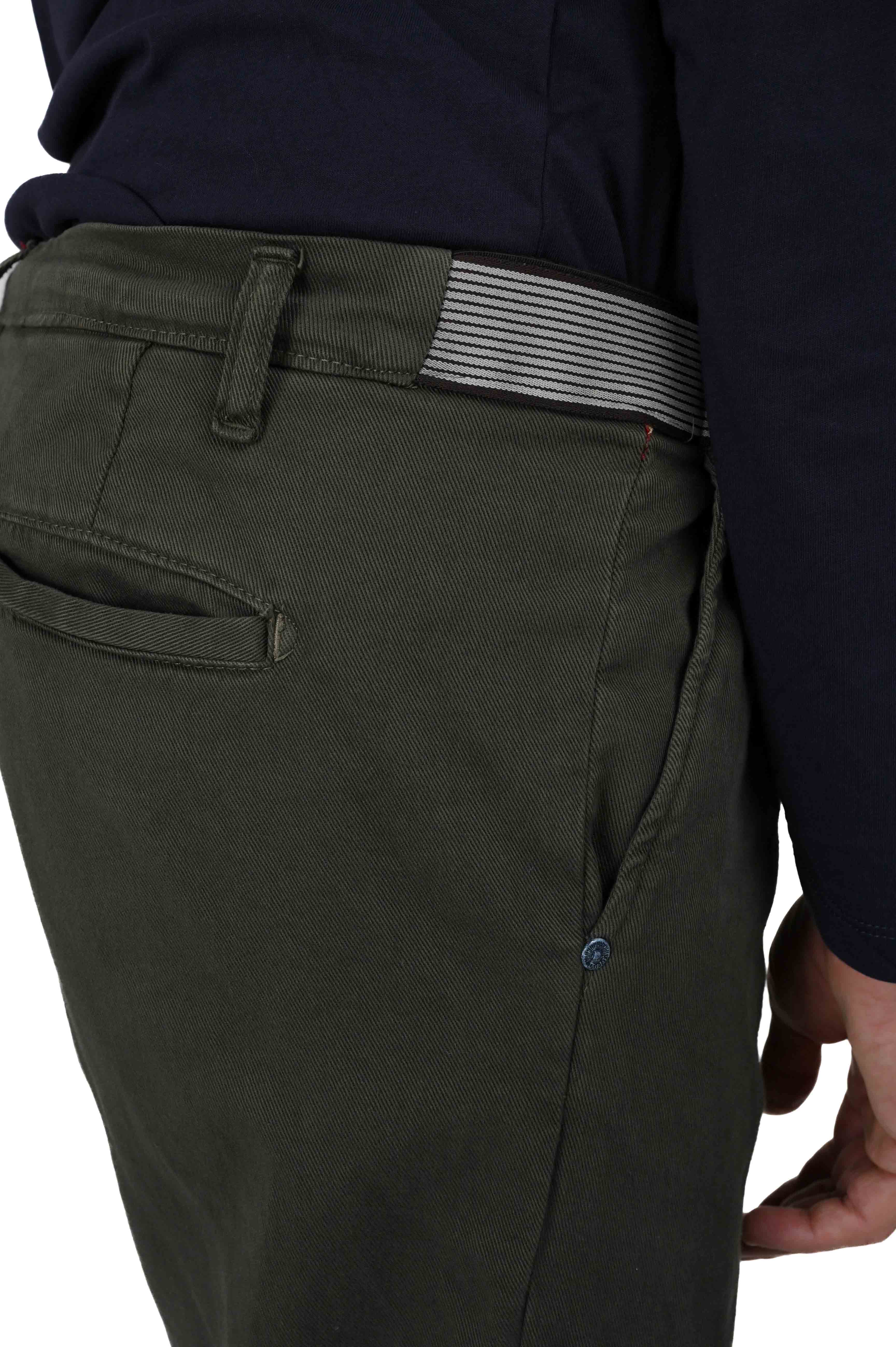 Pantaloni in cotone regular Lion Bull verde FW24/25