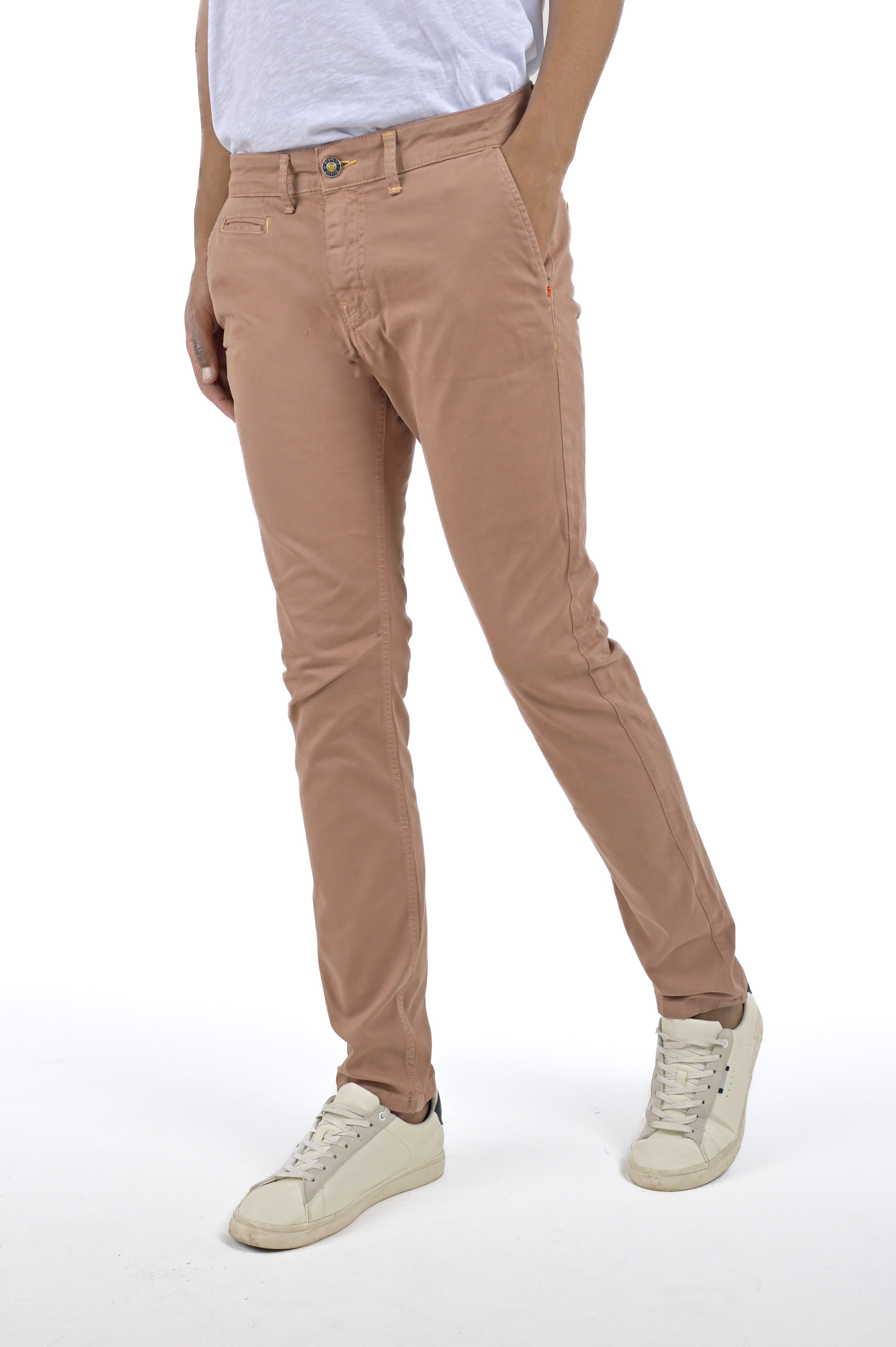 Pantaloni in cotone slim Kinos terra di siena FW24/25