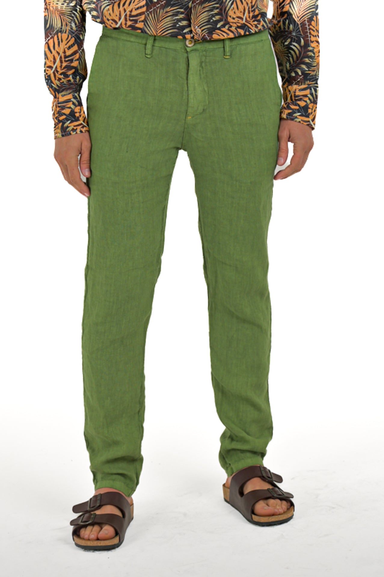 Slim trousers Sonic Linen Pear Green SS24