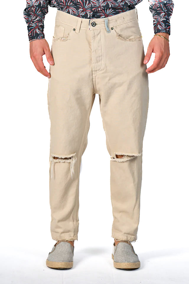 Pantaloni in cotone loose Wide Astra Sabbia SS22