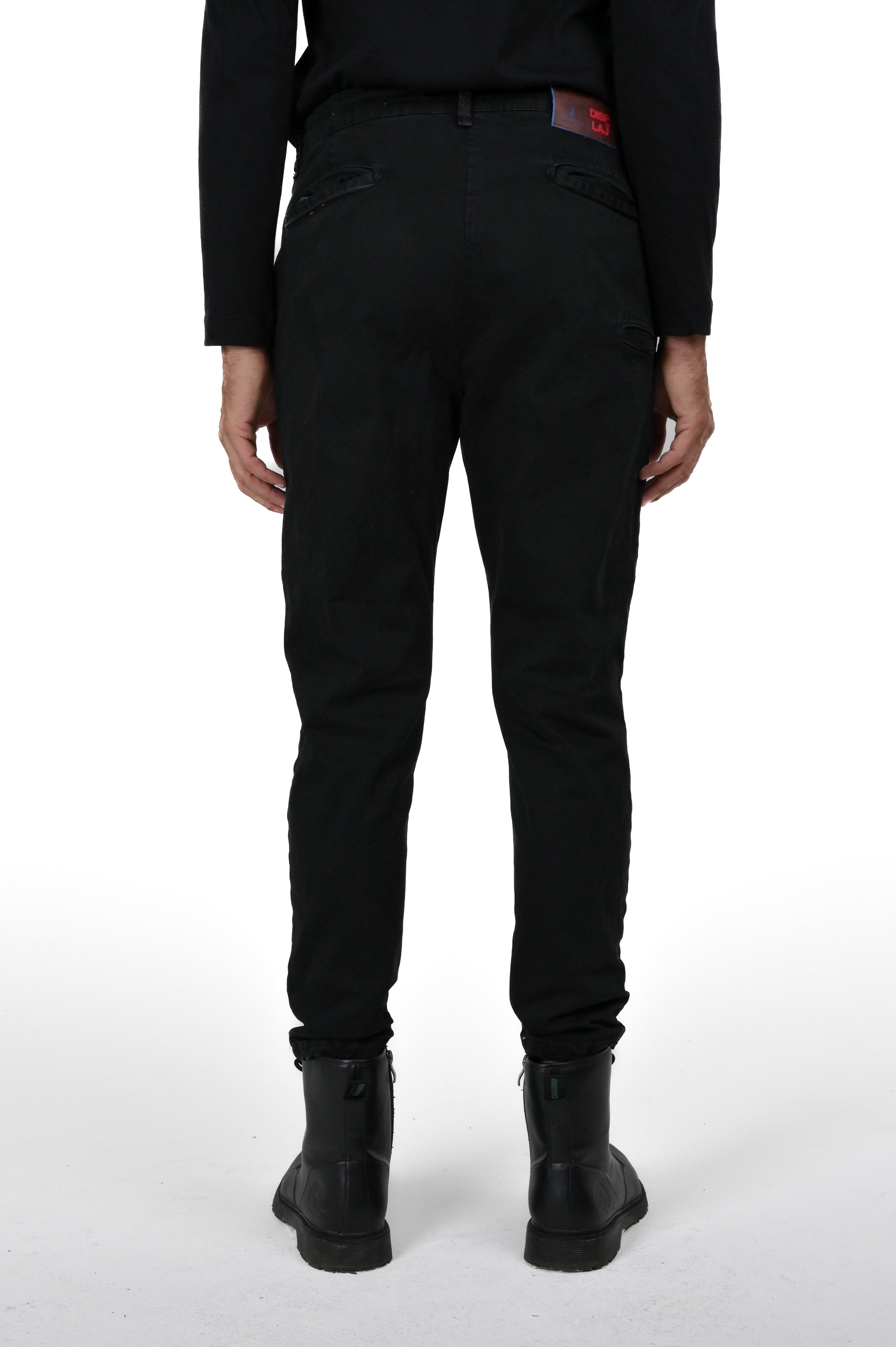 New Private Gab Black Tapered Cotton Pants FW24/25