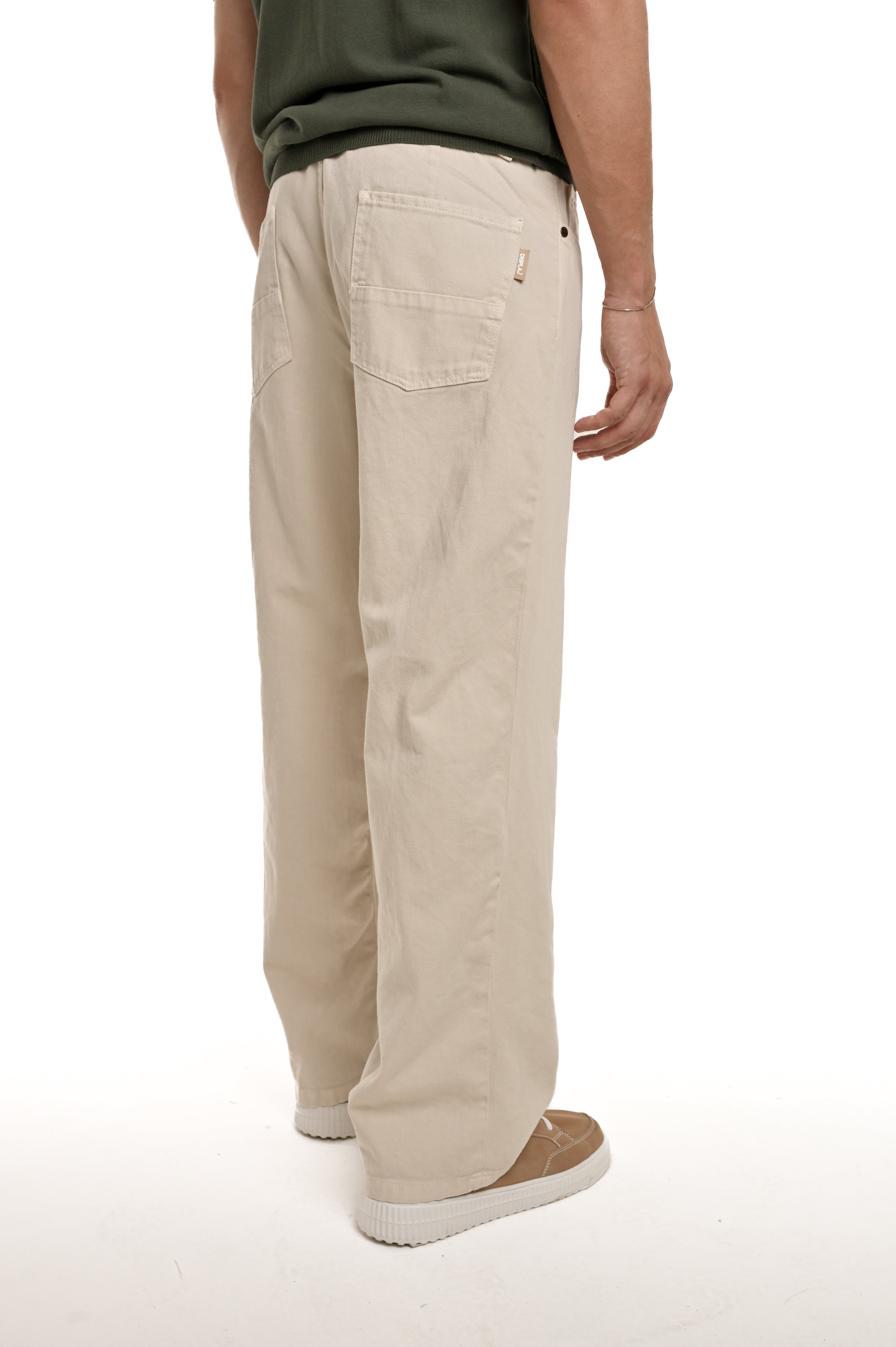 Pantaloni in cotone loose Dick panna SS25