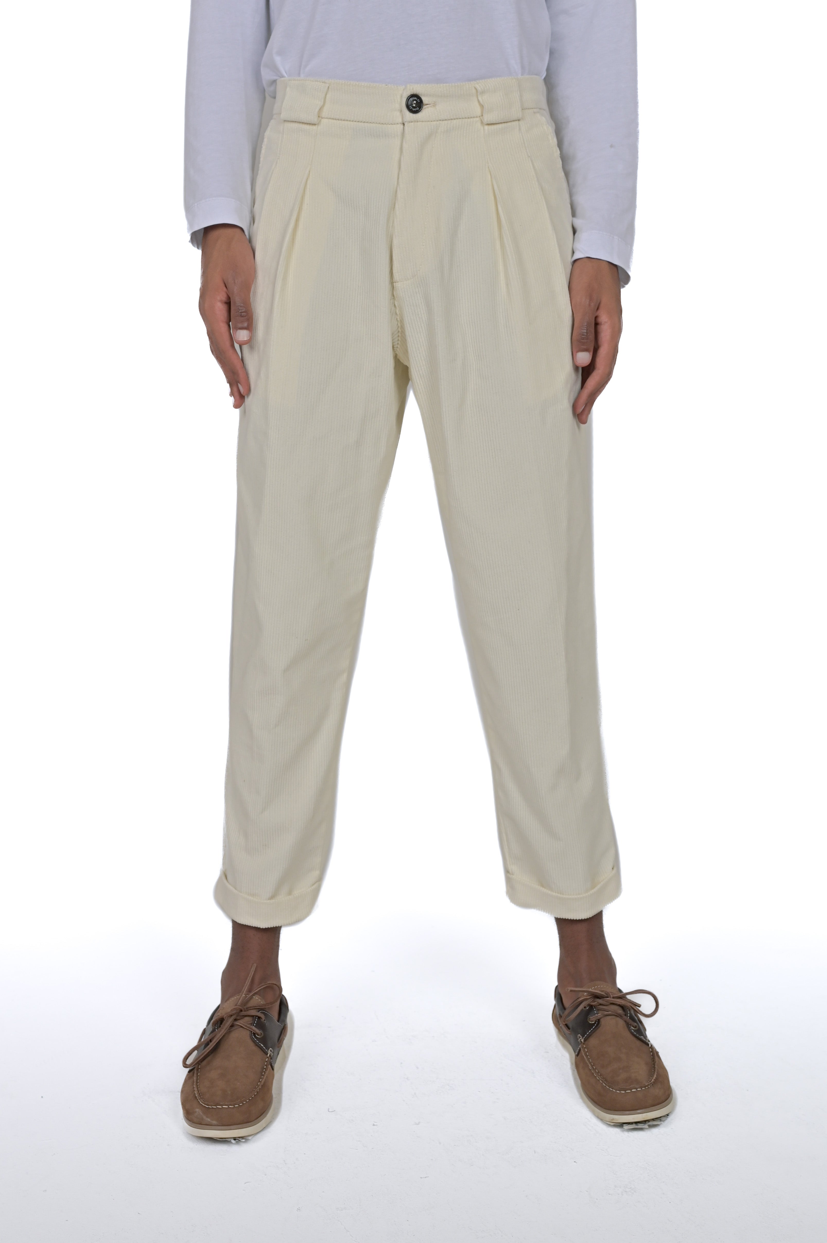 Classic Loose Dance Velvet Cream Pants FW24/25