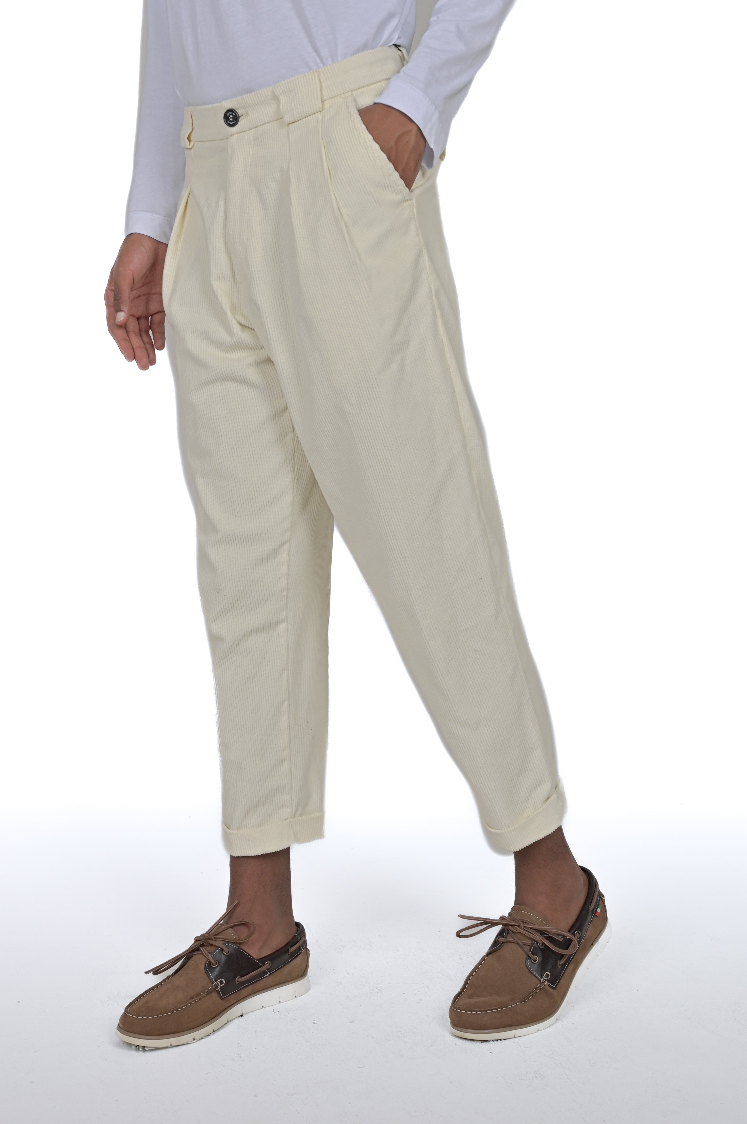 Classic Loose Dance Velvet Cream Pants FW24/25