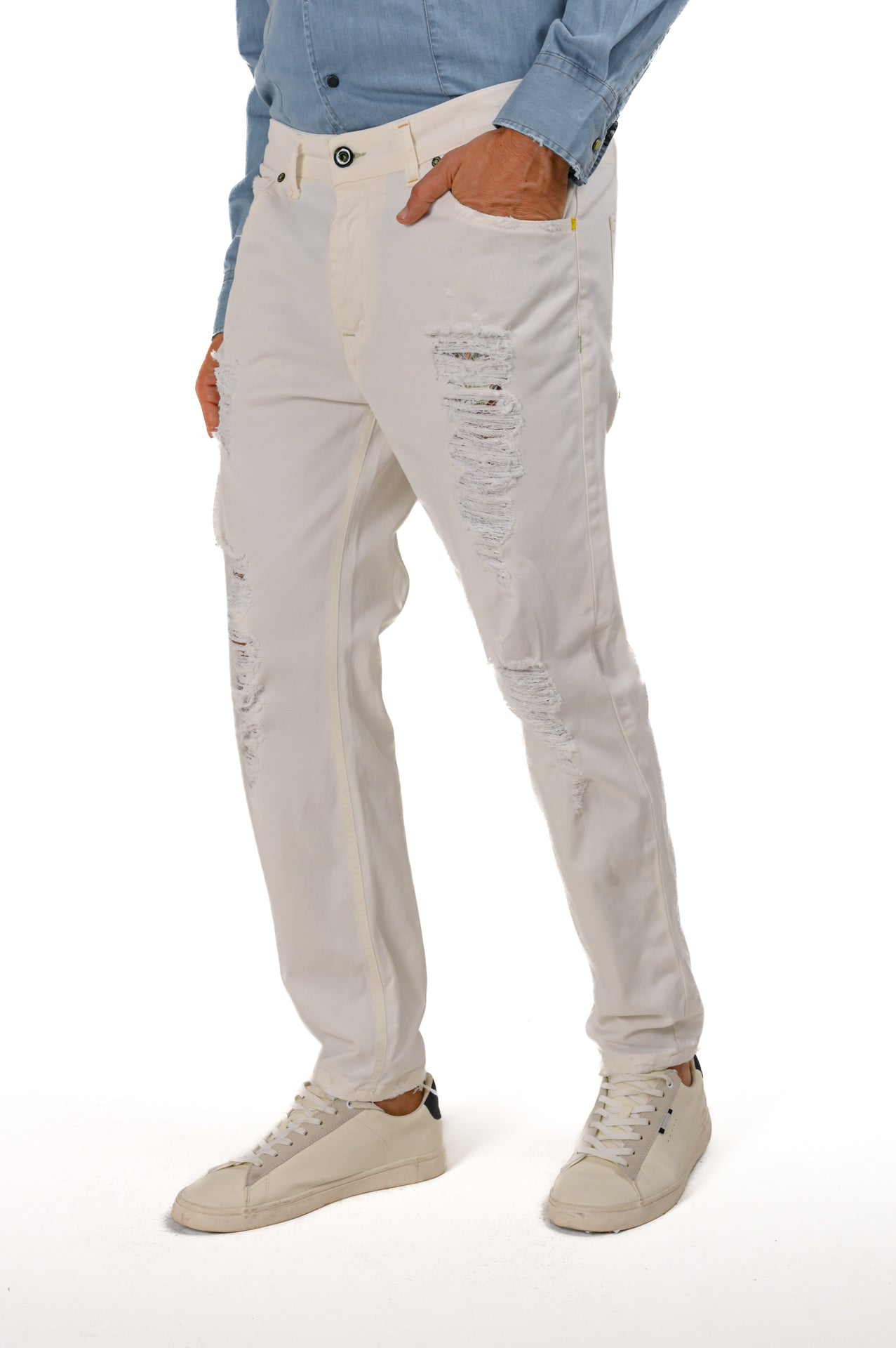 Pantaloni Regular New Wolf Bianco SS22