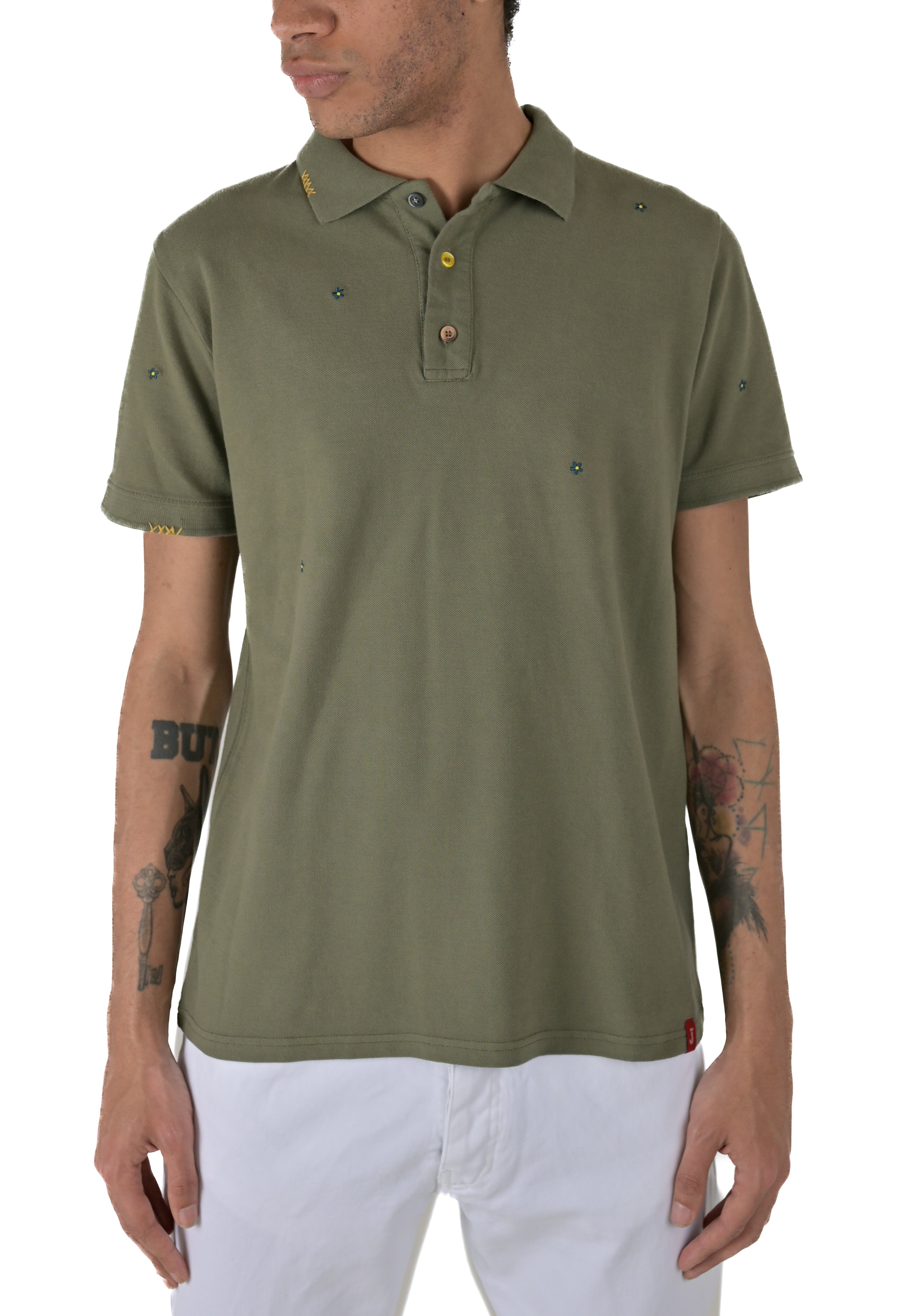 SS24 green Superstone regular polo shirt