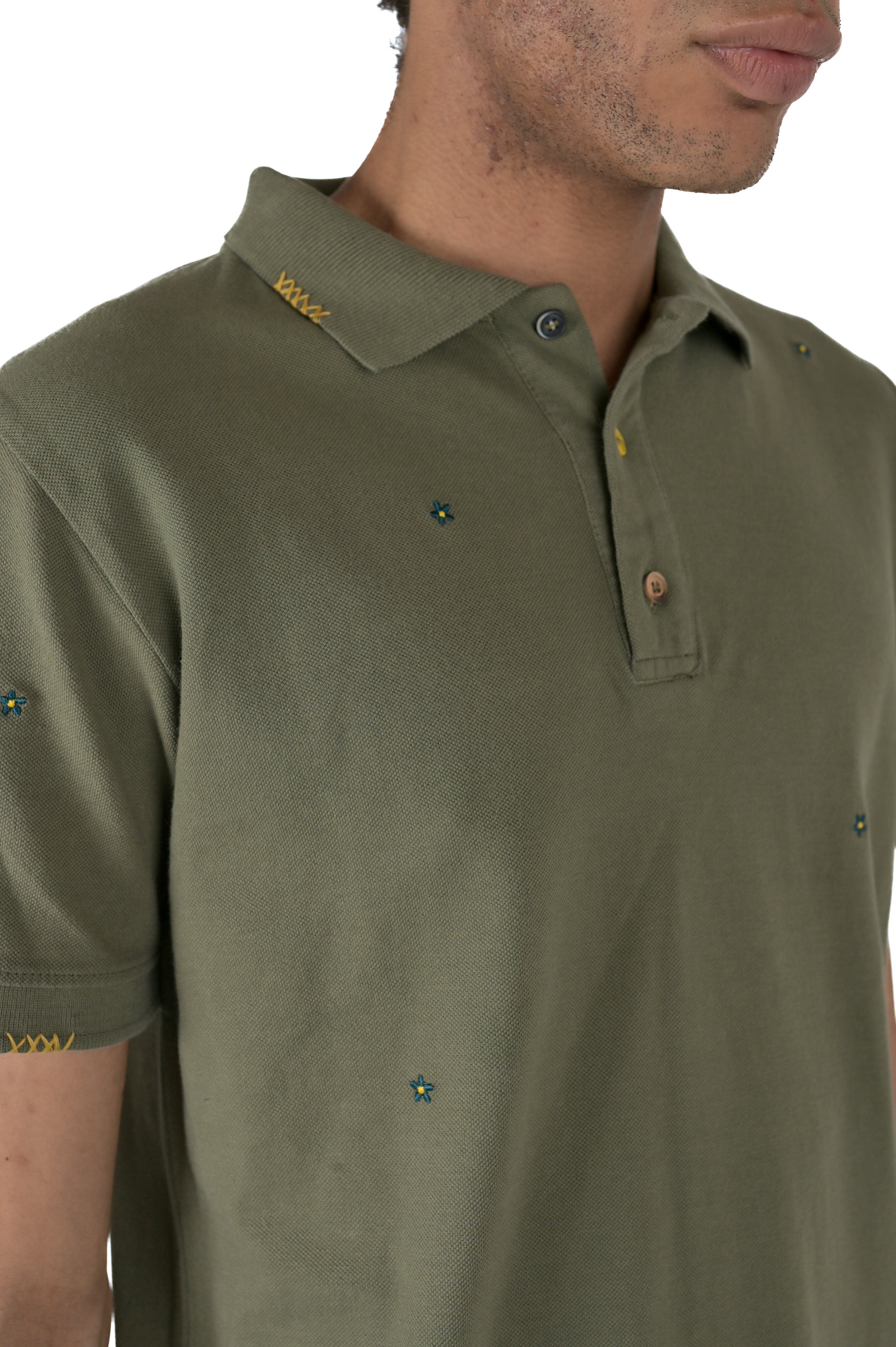 SS24 green Superstone regular polo shirt