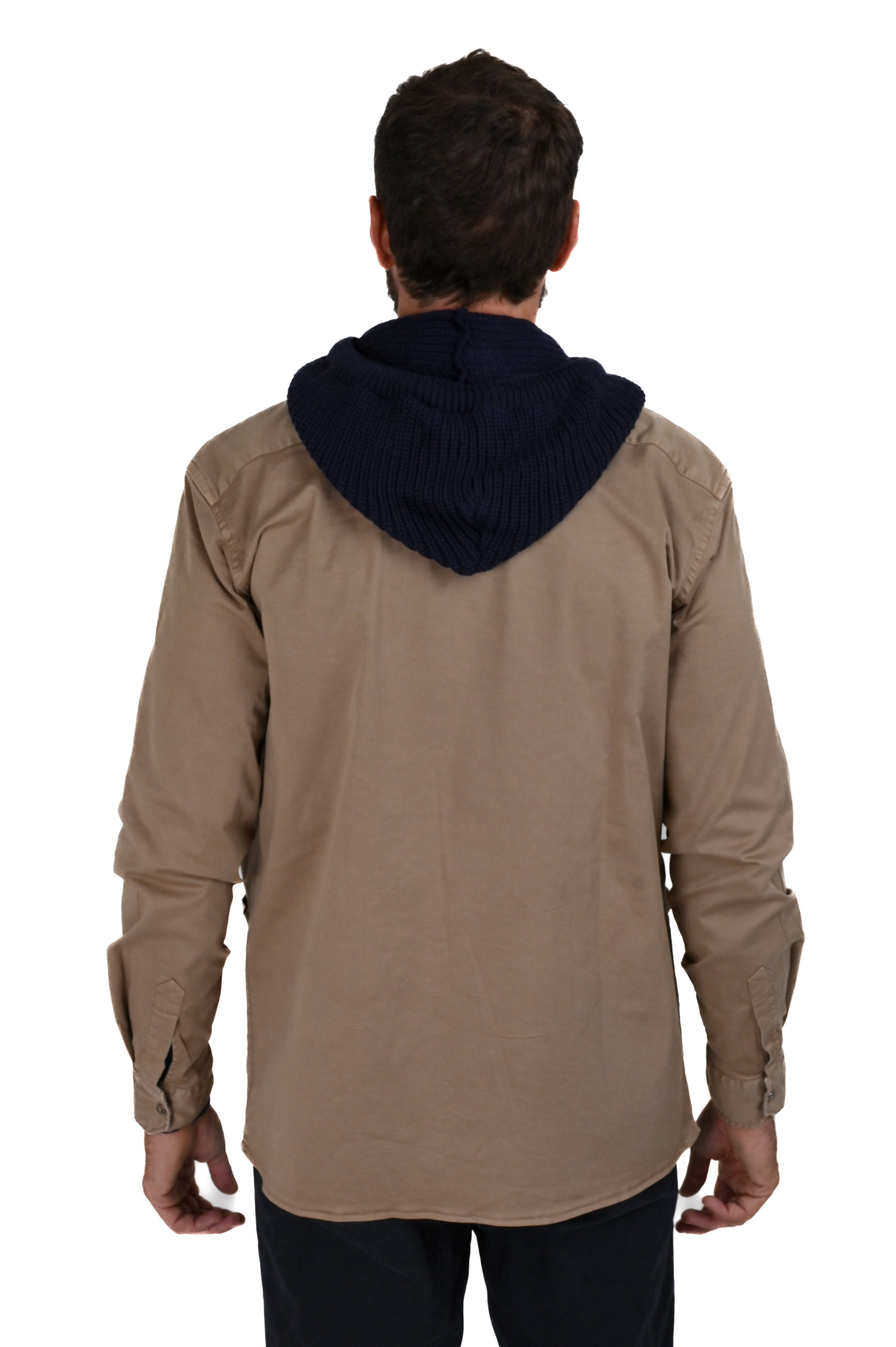 Camicione in cotone regular Sun Bull cammello FW24/25