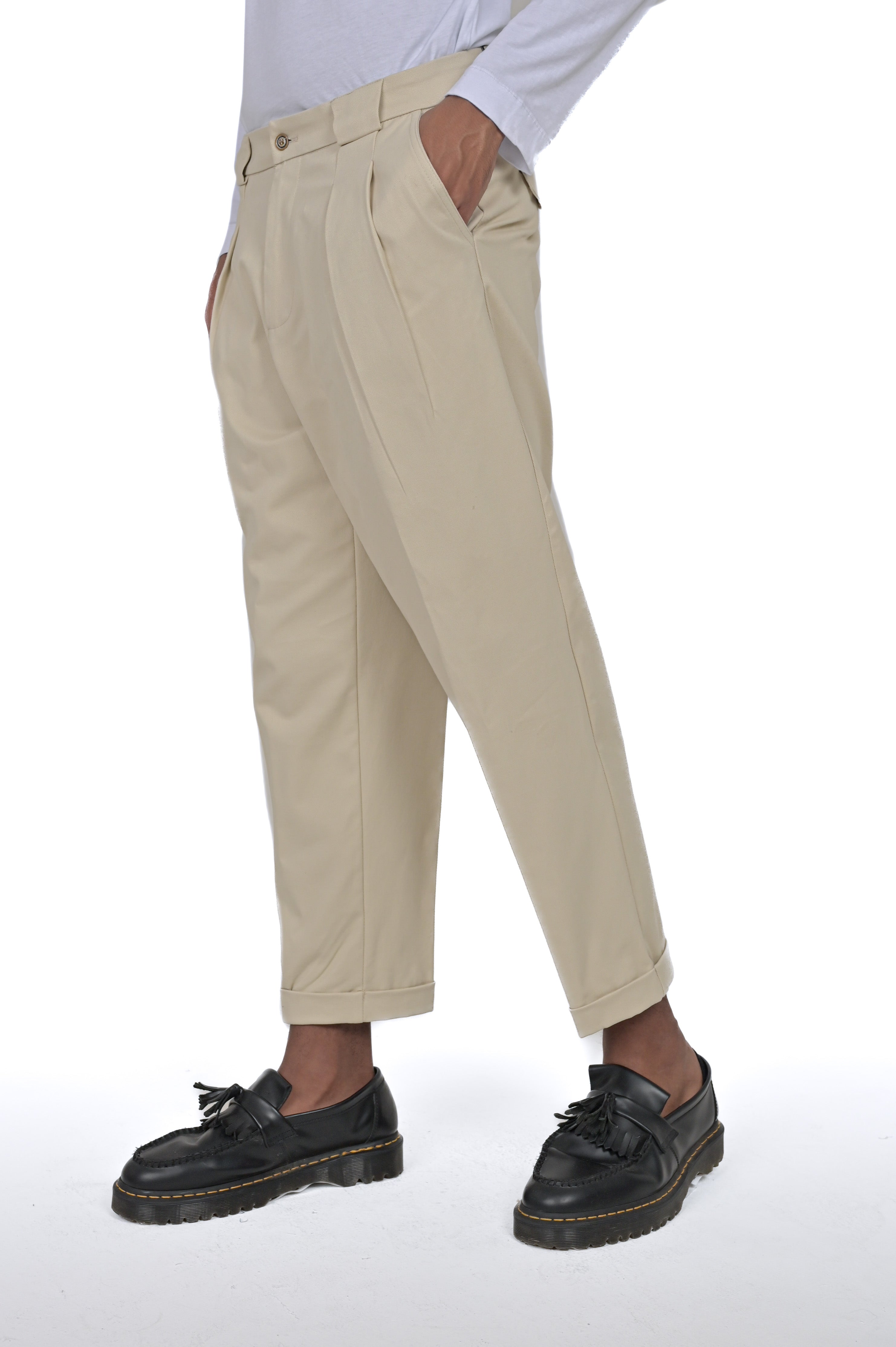 Pantaloni classici loose Dance Bull kasha FW24/25