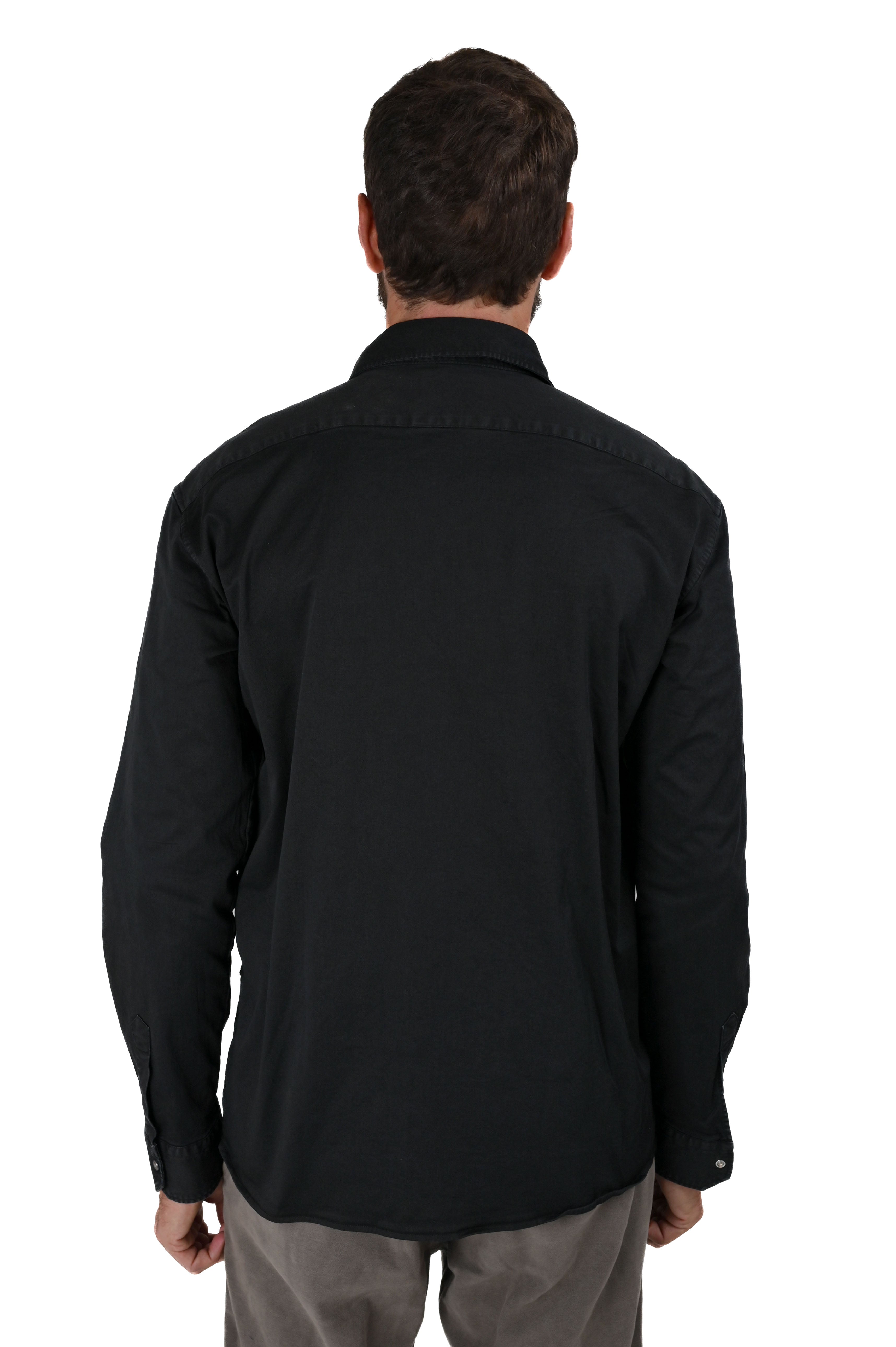 Sun Bull Regular Cotton Shirt Black FW24/25