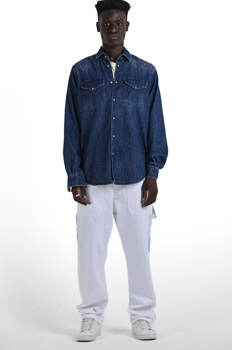 New Spy C001 SS24 regular denim shirt