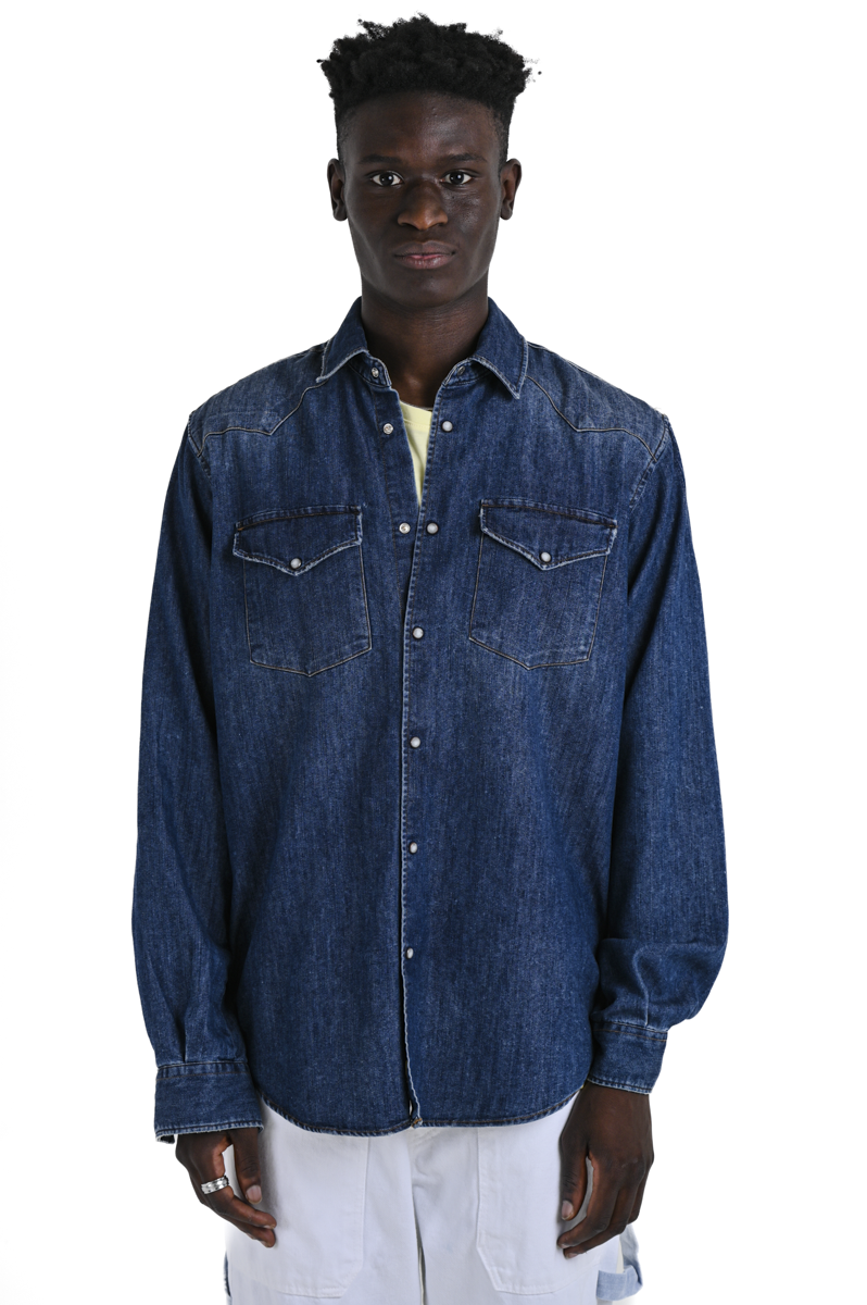 New Spy C001 SS24 regular denim shirt