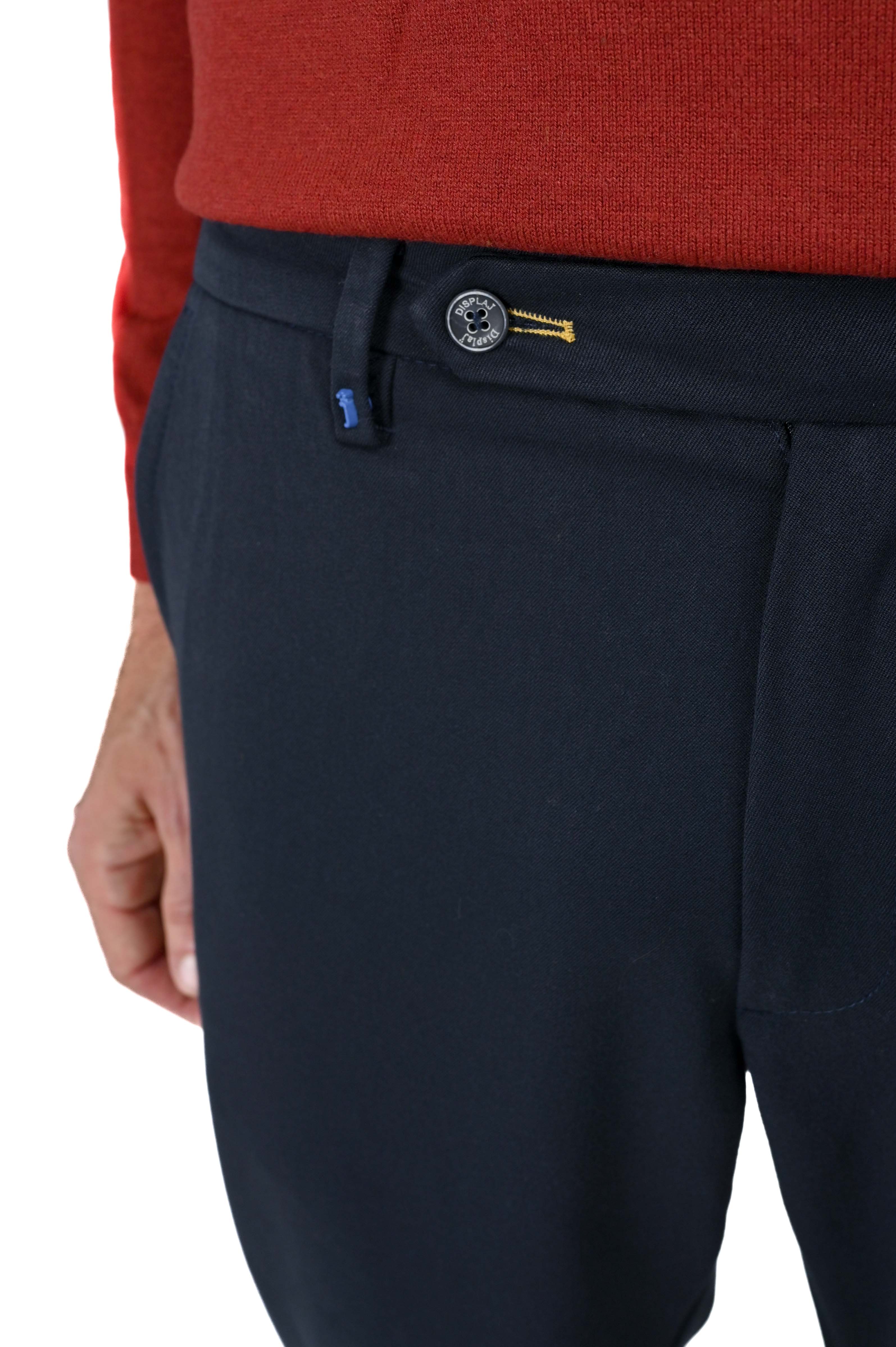 Pantaloni classici slim Racket Wool blu FW24/25