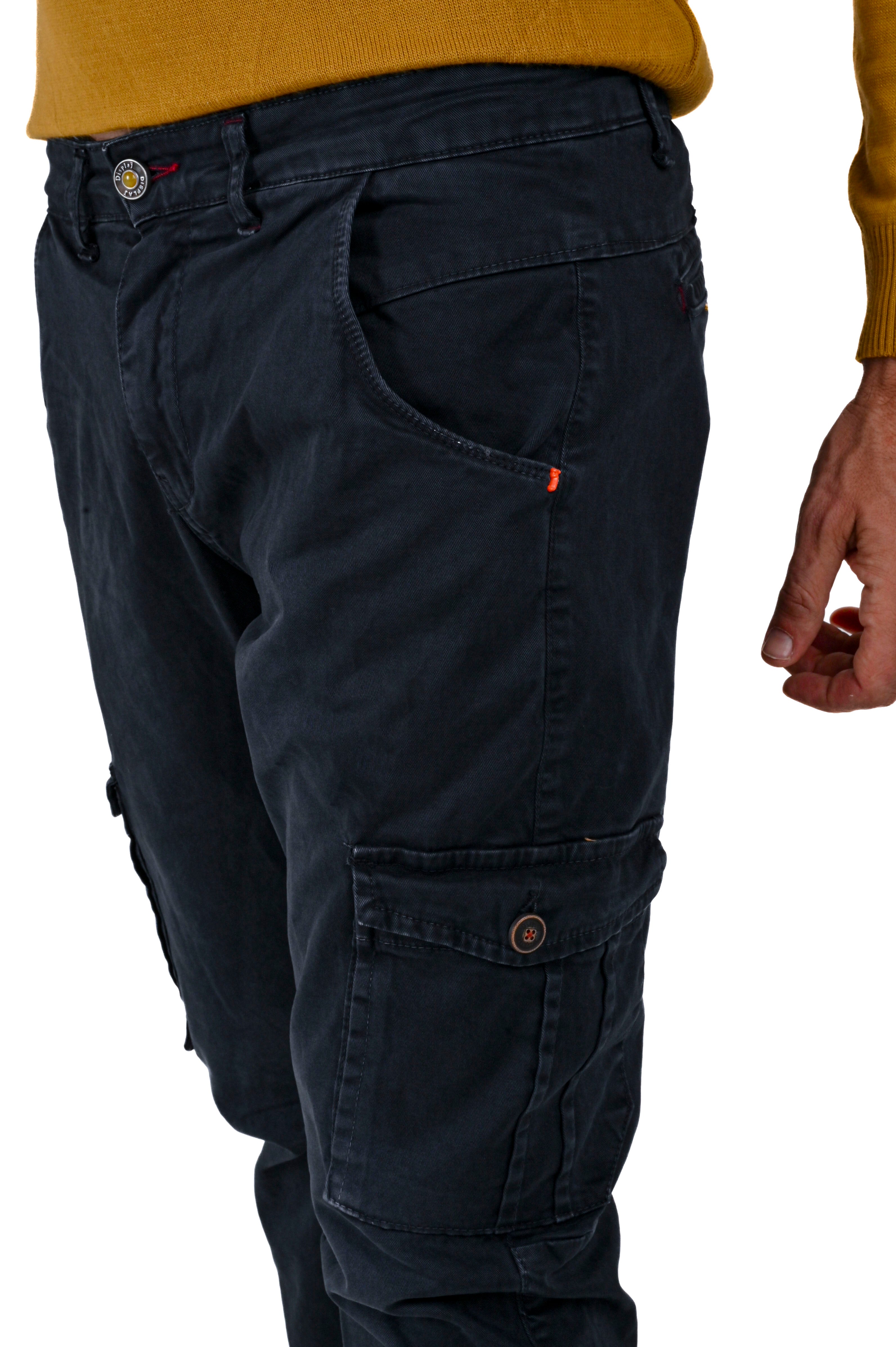 Pantaloni in cotone slim Cezanne blu FW24/25