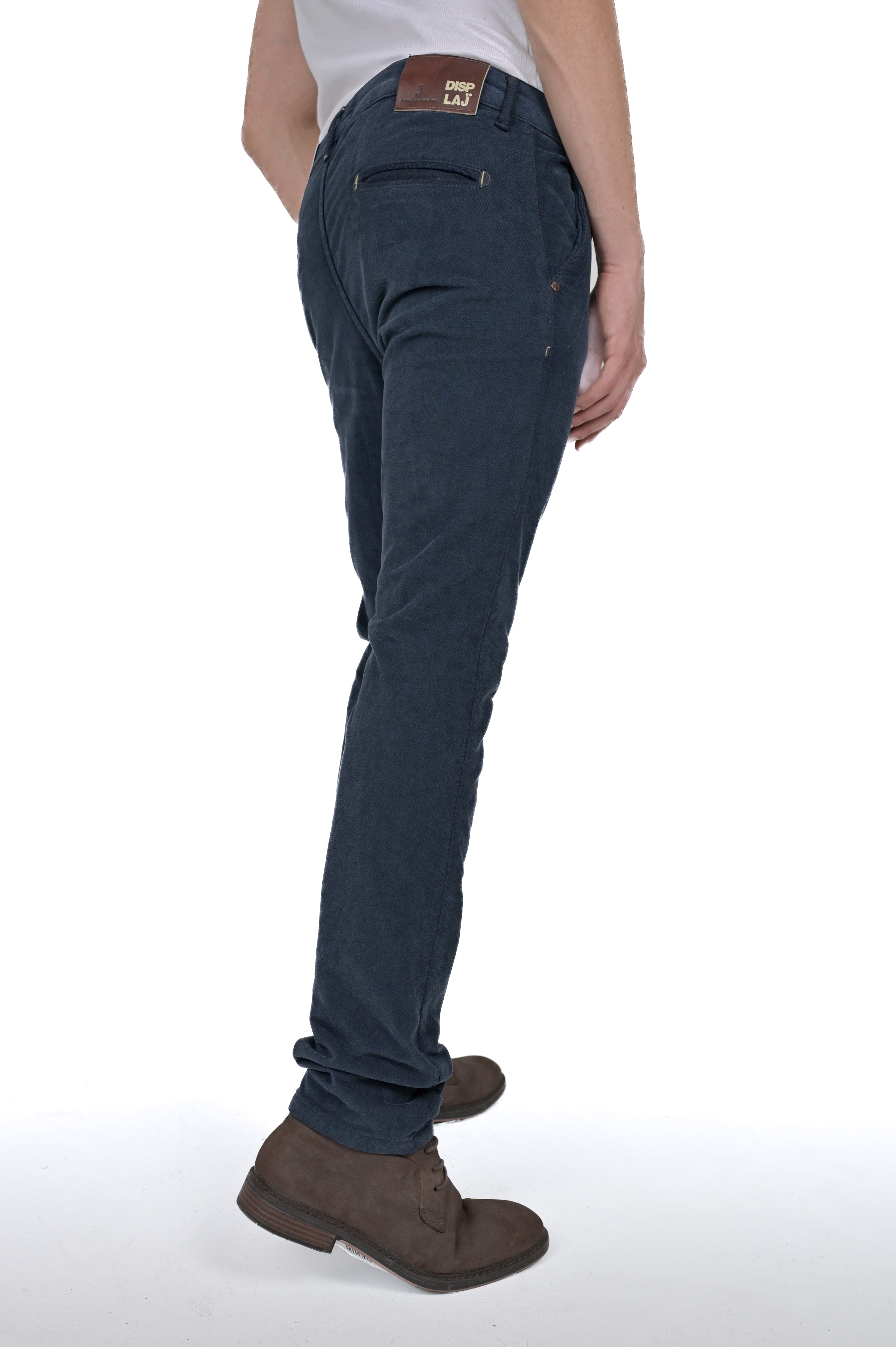 Pantaloni in velluto slim Kinos Terra blu FW24/25