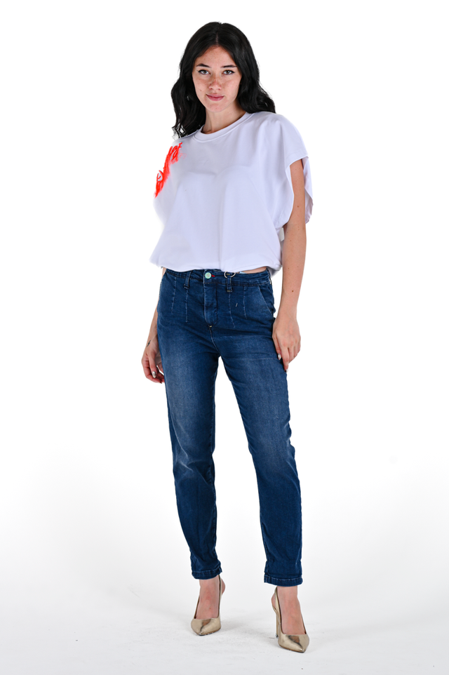 Jeans donna slim Sonia Marmorizzato SS24