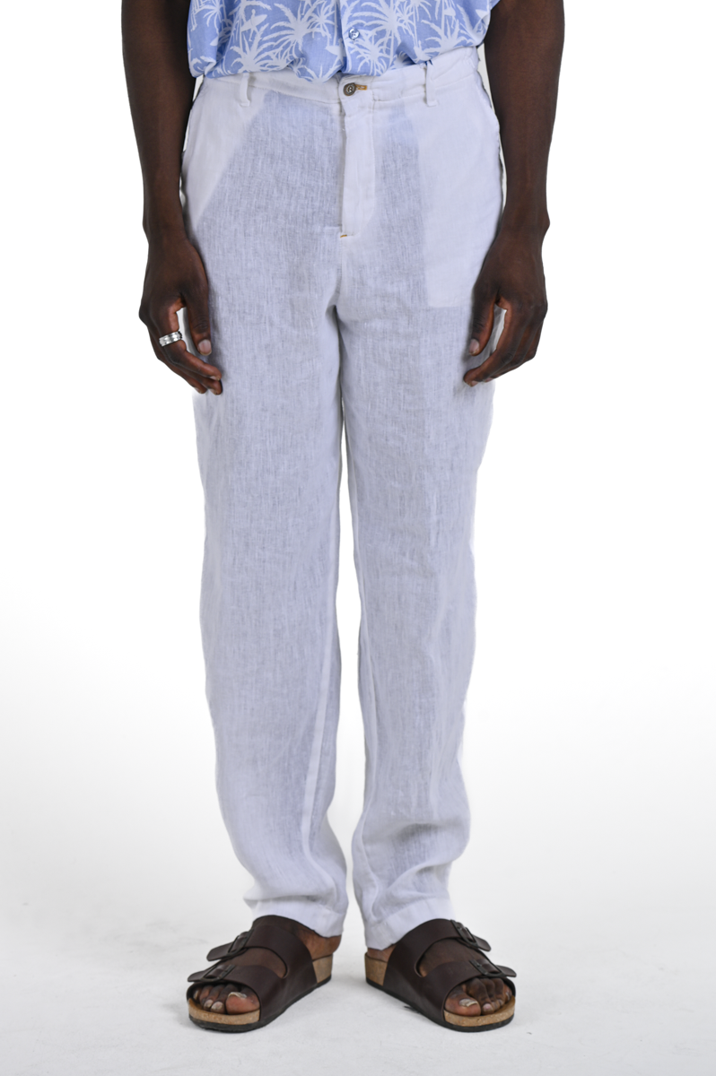 Loose Ball Linen Pants White SS24