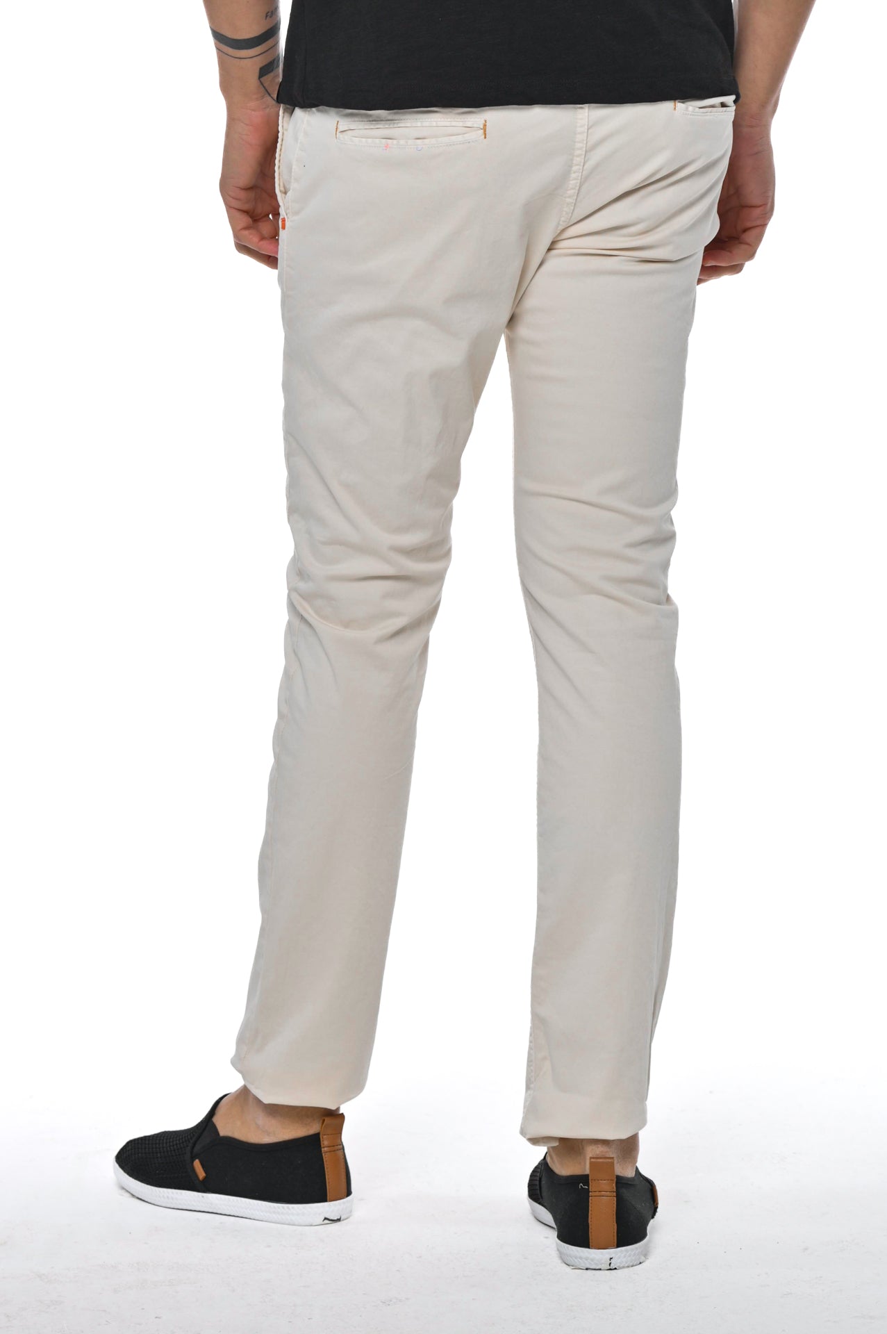 Pantaloni in cotone slim Kinos Panna SS25