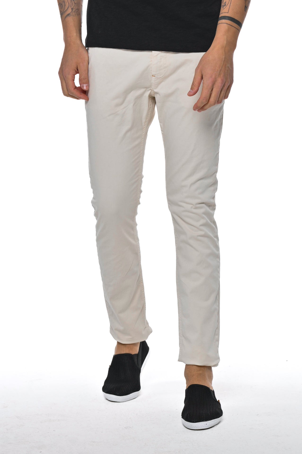 Pantaloni in cotone slim Kinos Panna SS25