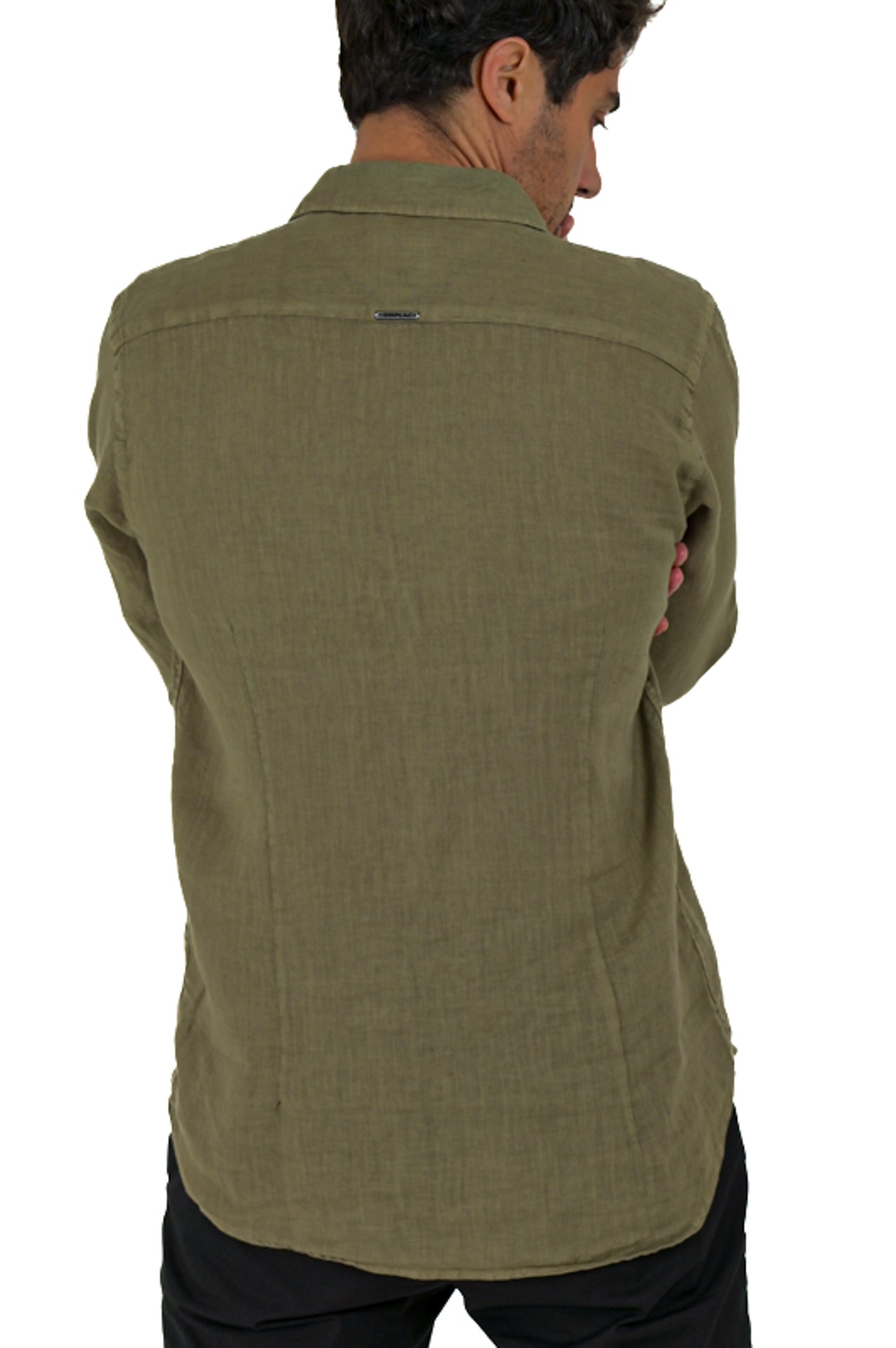 Camicia in lino regular Low lino Militare SS24