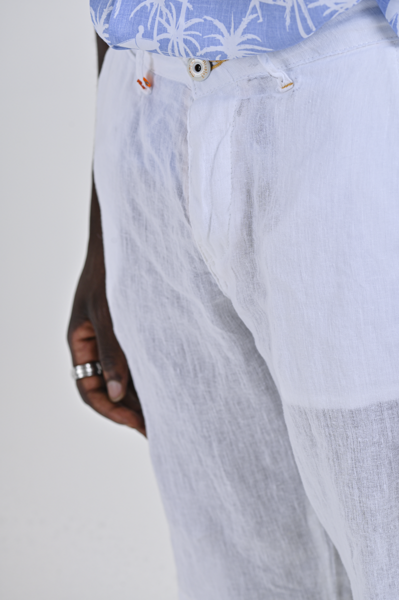 Bermuda in cotone slim Martin Lino Bianco SS24