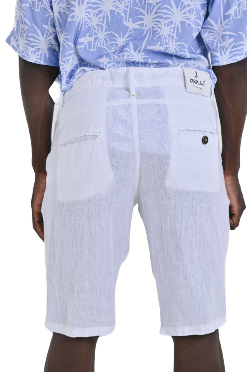 Bermuda in cotone slim Martin Lino Bianco SS24