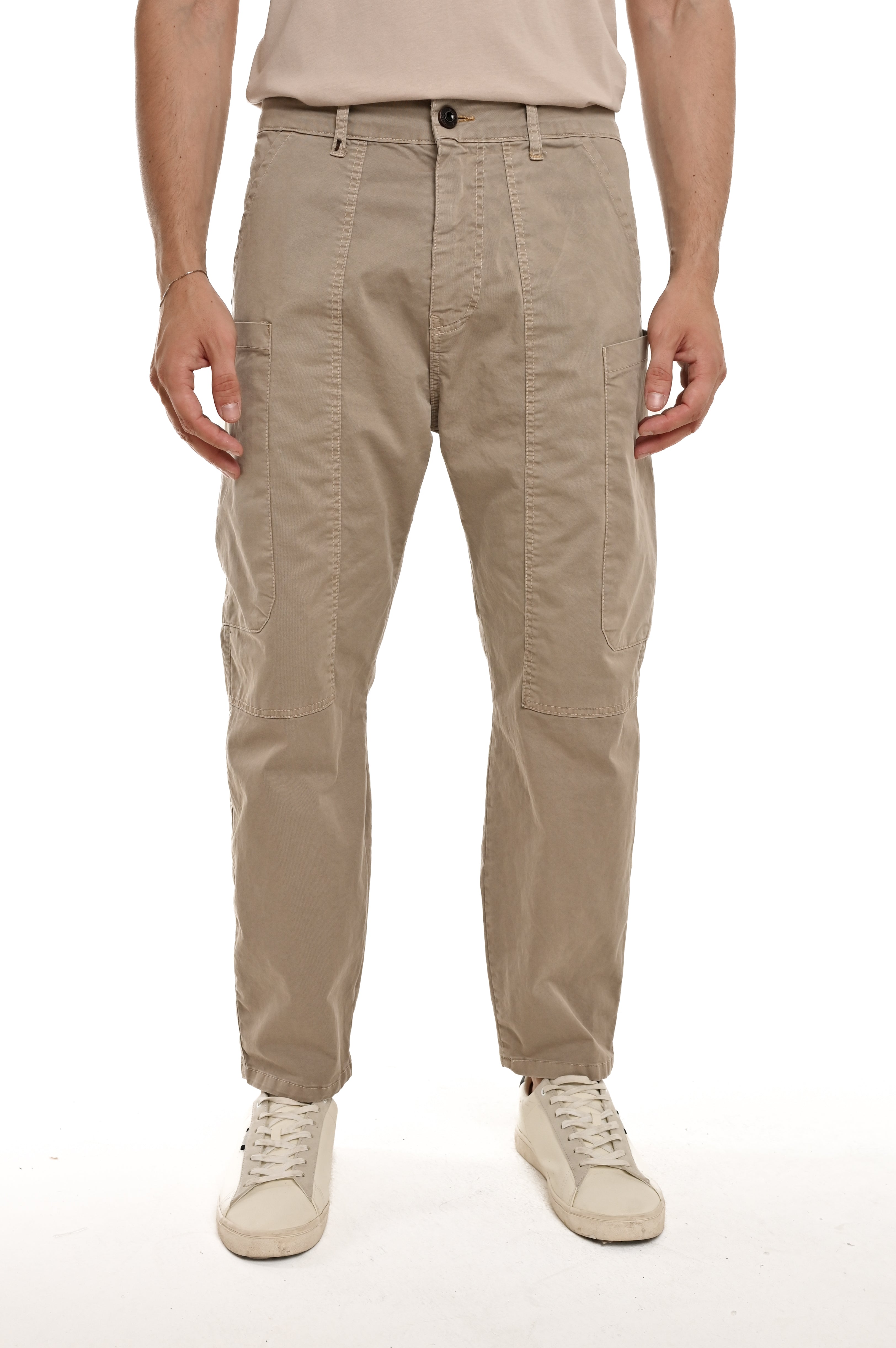 Pantaloni in cotone loose Booba beige SS25