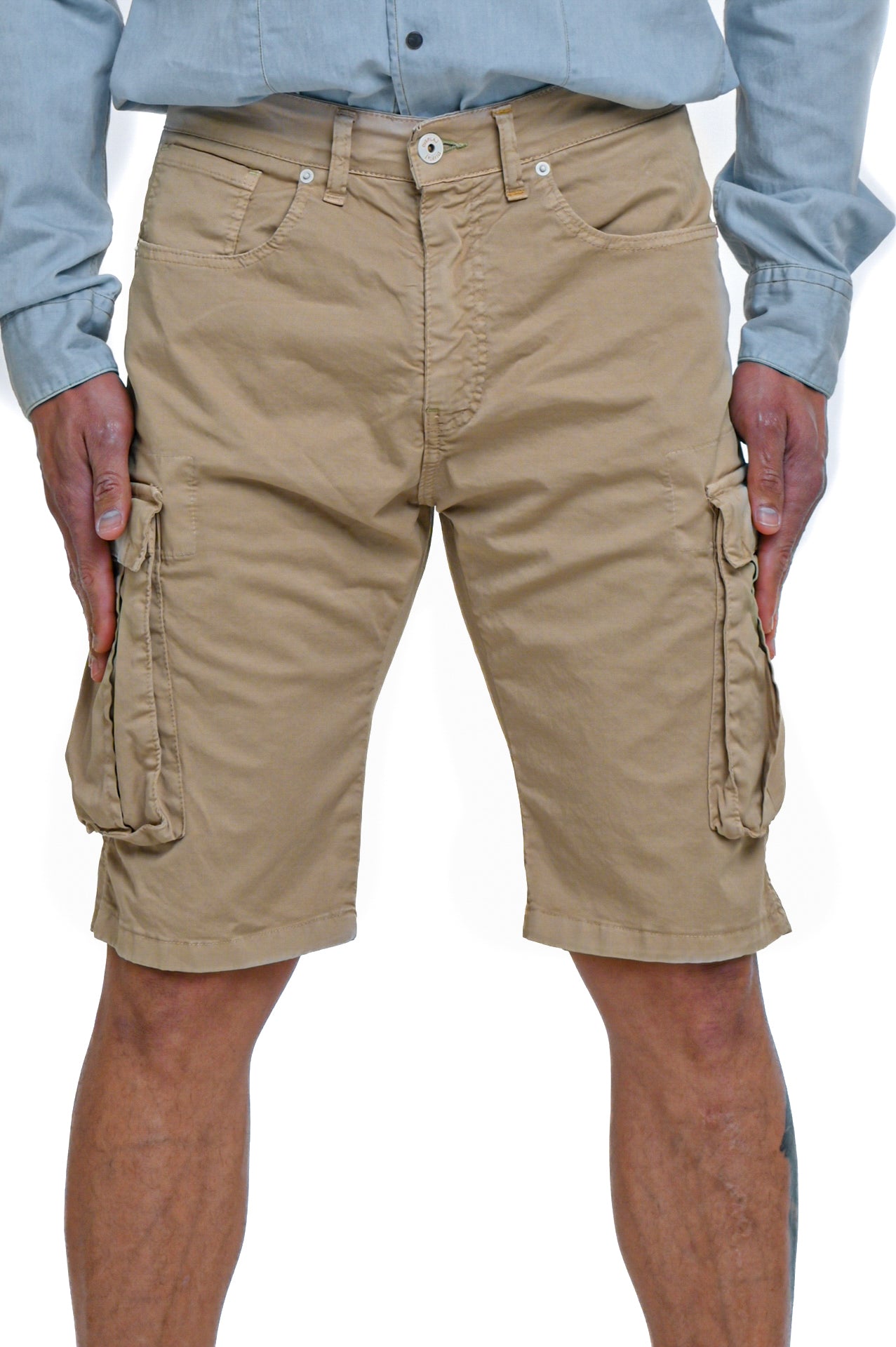 Extreme Beige SS24 regular cotton Bermuda shorts