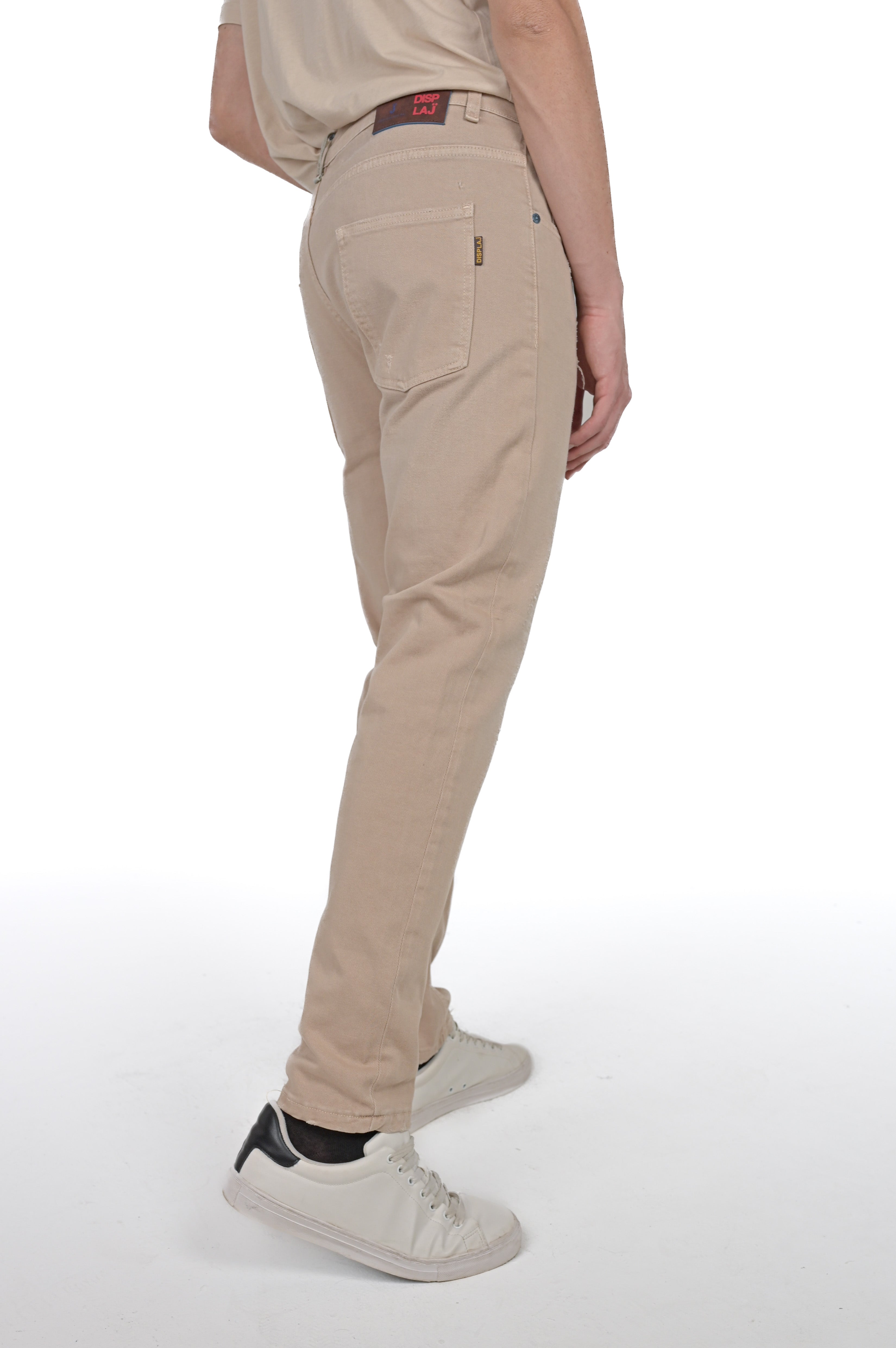 Pantaloni in cotone regular Kong M1 beige FW24/25