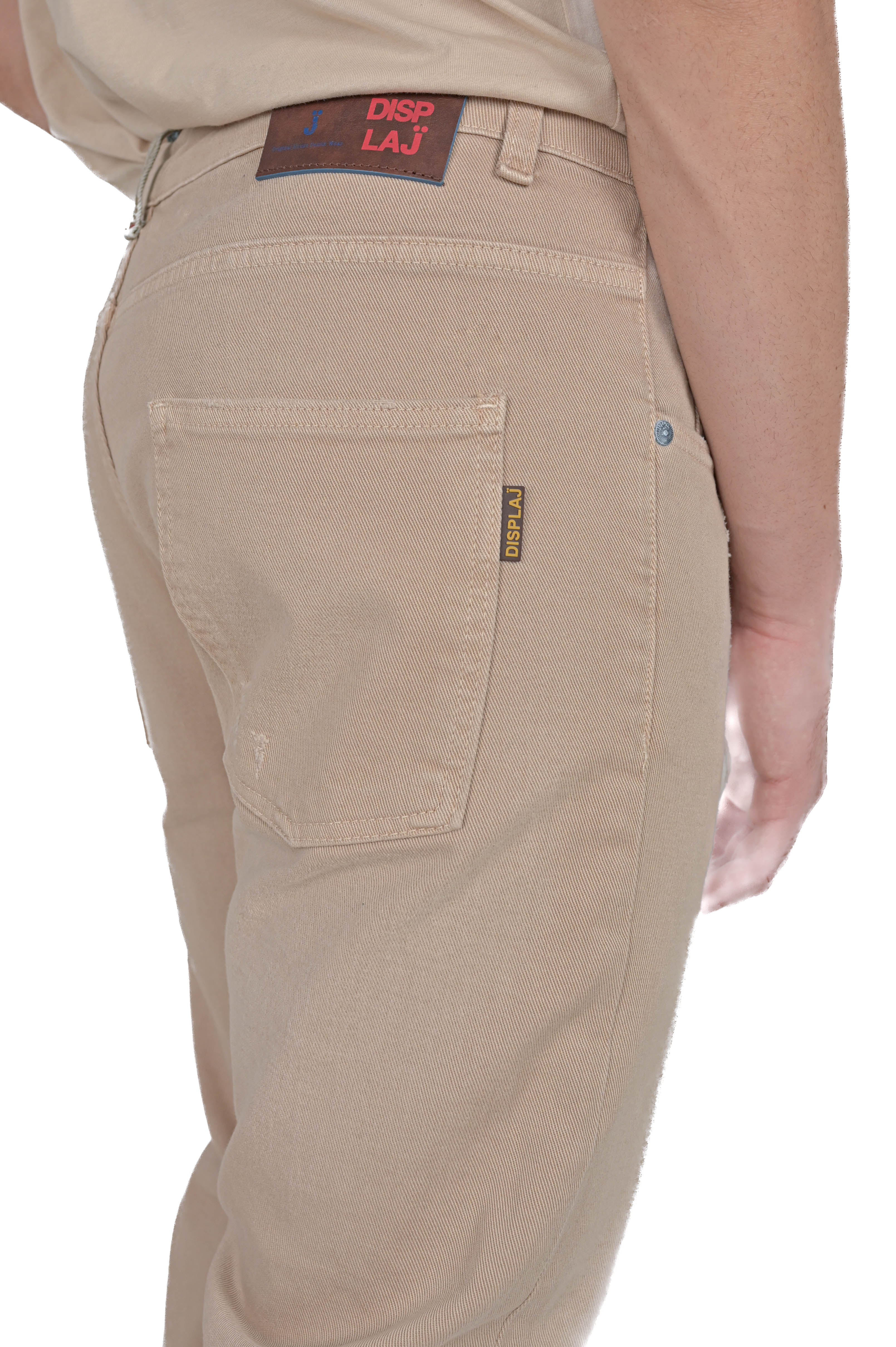 Pantaloni in cotone regular Kong M1 beige FW24/25