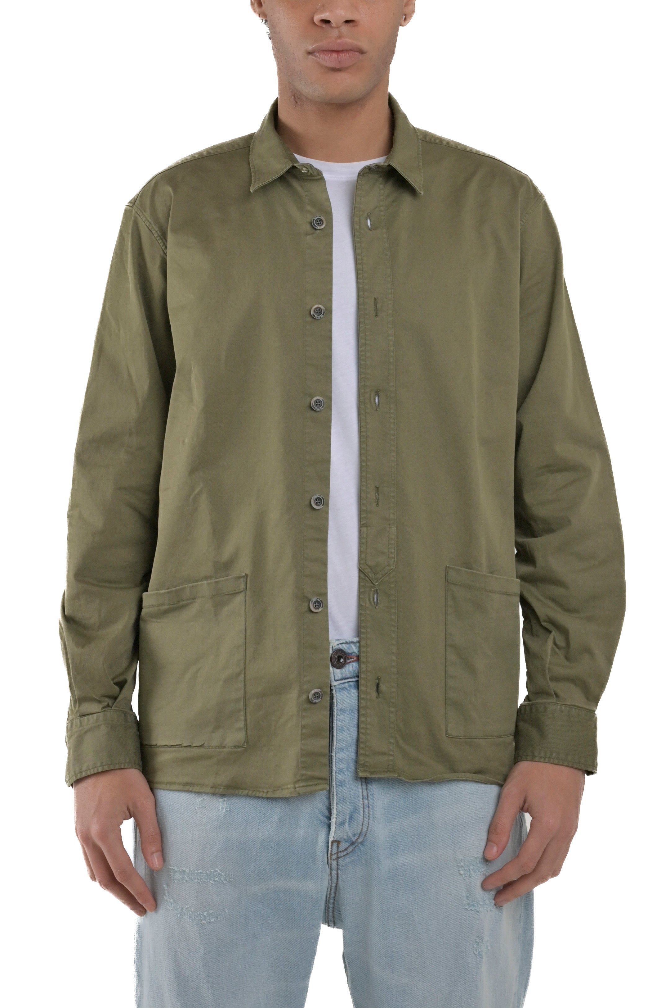 Sun Bull Green Regular Cotton Shirt FW24/25