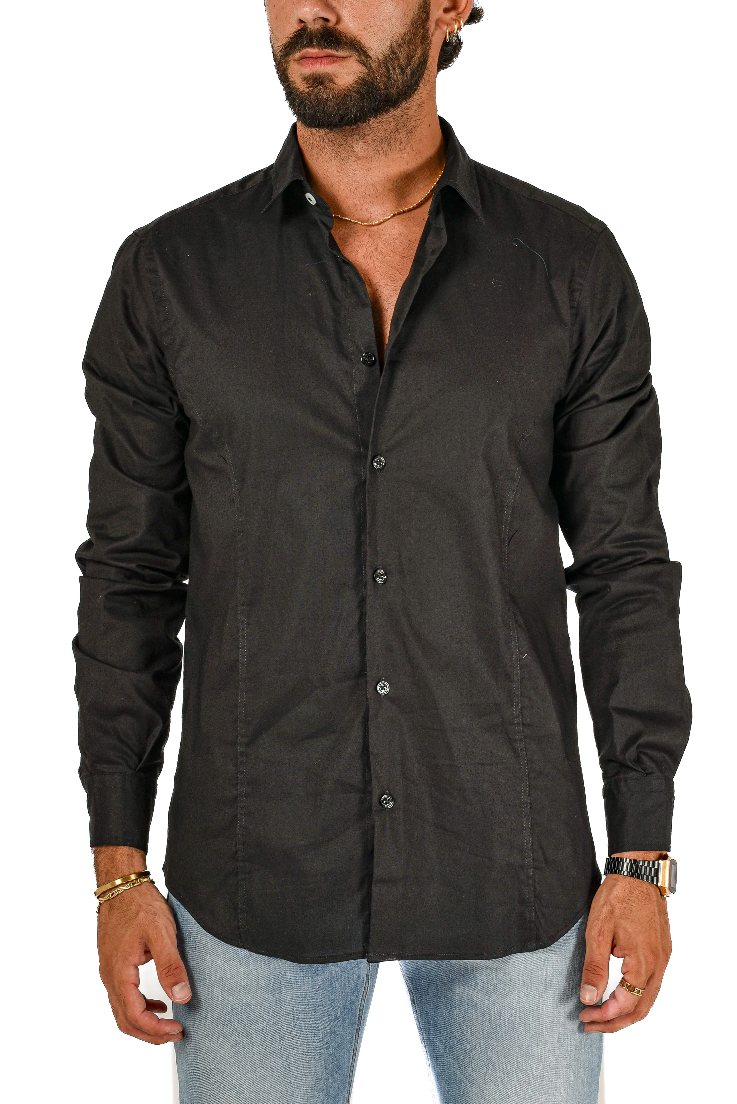 Rod Slim Shirt Black