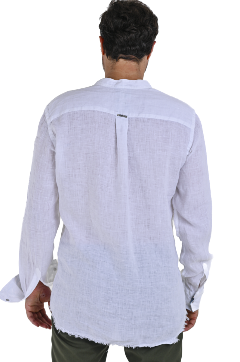 Camicia in Lino regular Leo Taschino Bianco SS24