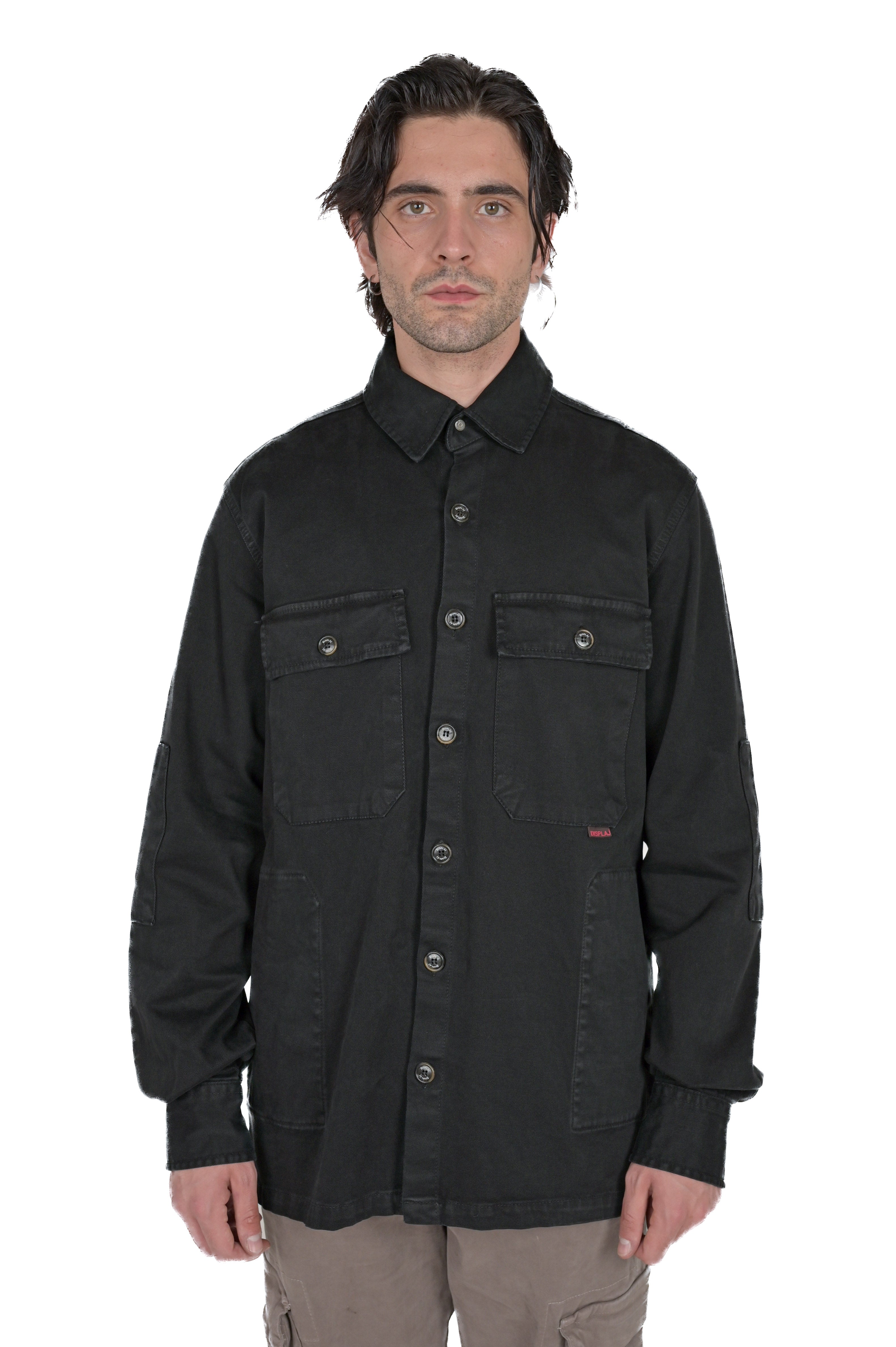 Adige black regular cotton shirt FW24/25