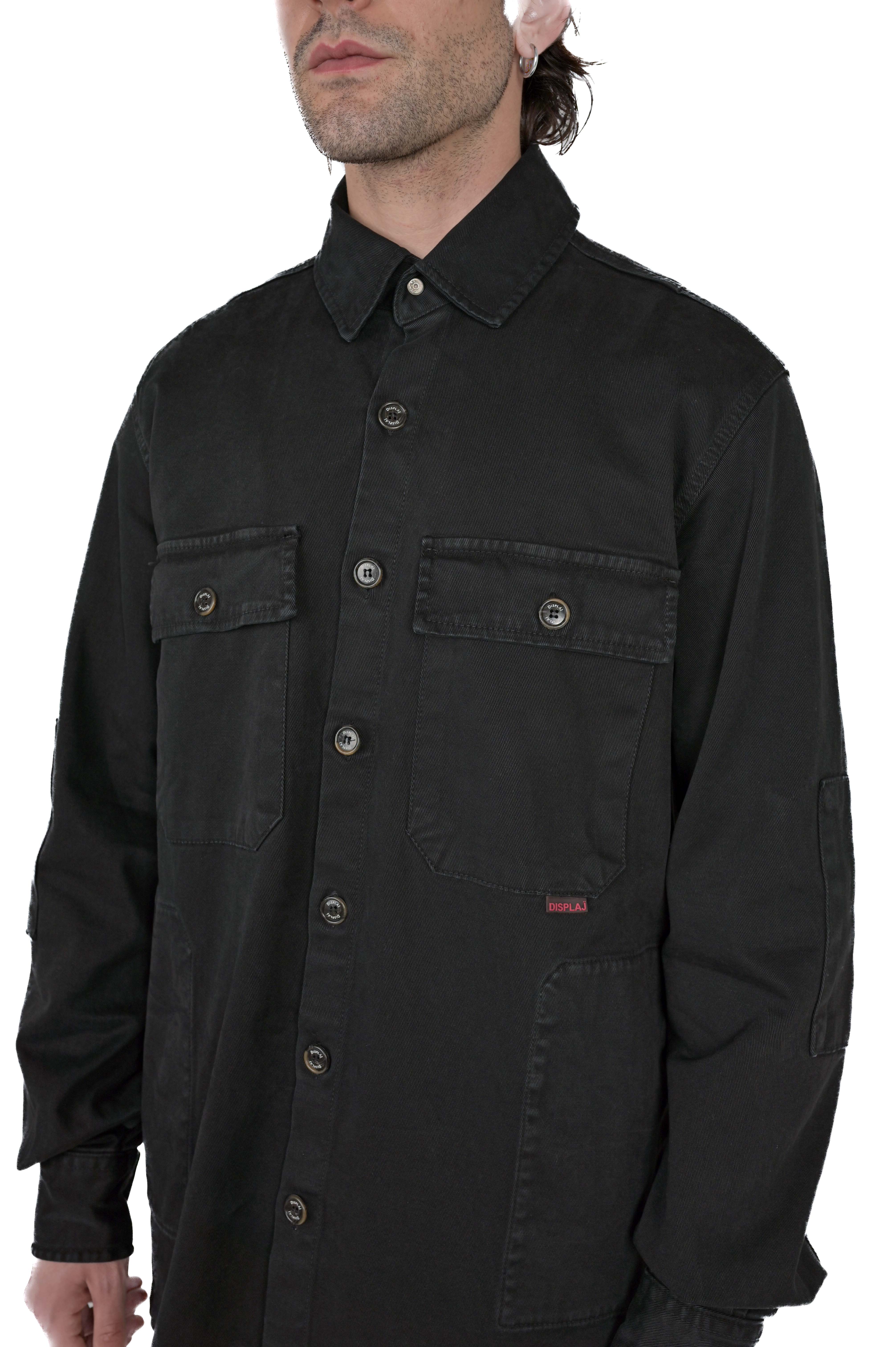 Adige black regular cotton shirt FW24/25