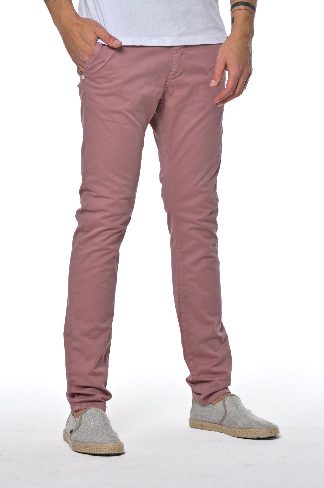 Kinos Pink slim trousers SS24