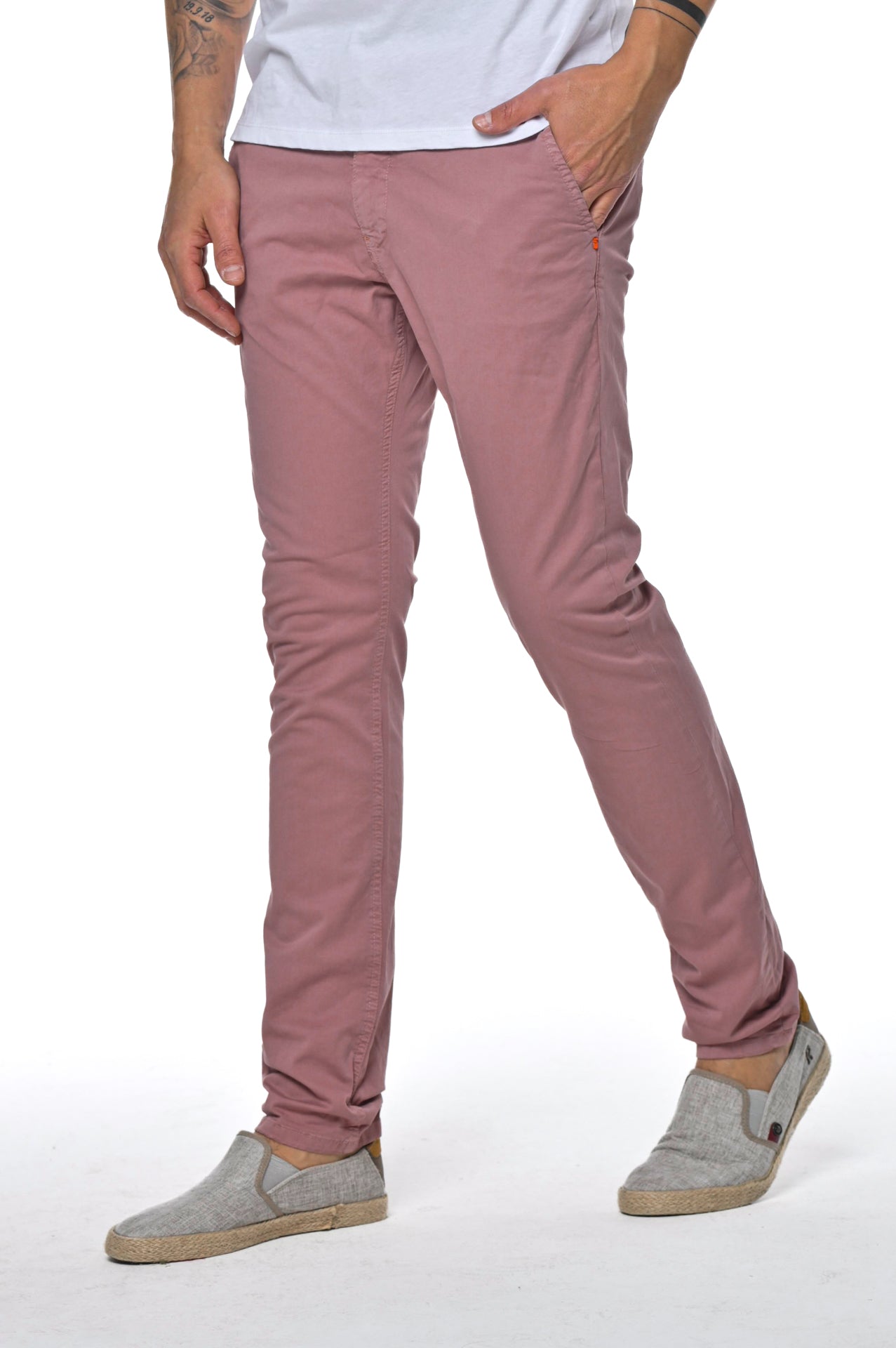 Kinos Pink slim trousers SS24