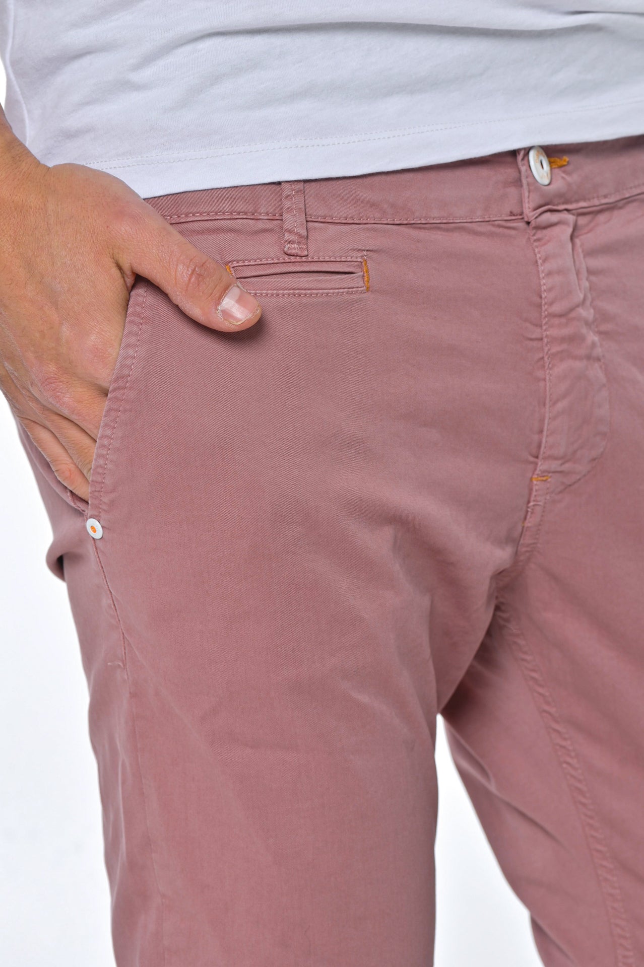 Kinos Pink slim trousers SS24