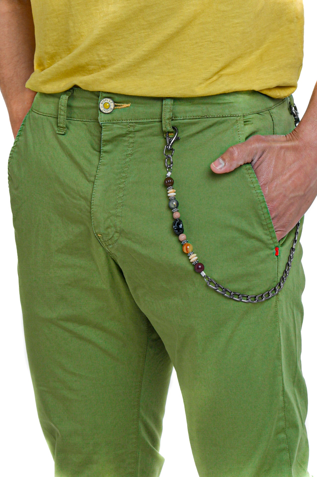 Cotton Pants Regular Panama Raso Green Pear SS23