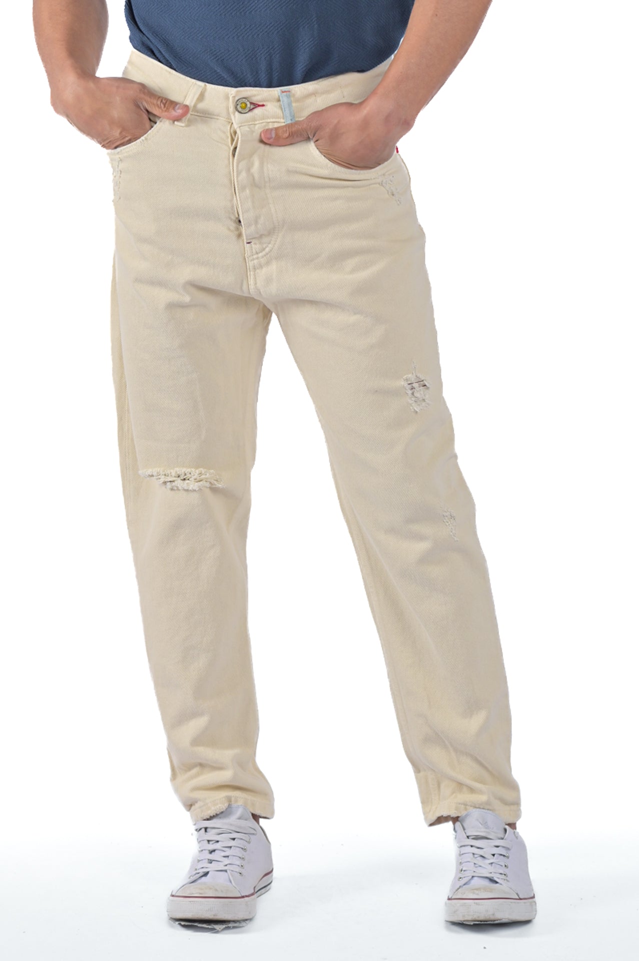 Loose Pop Bull Cream SS23 trousers