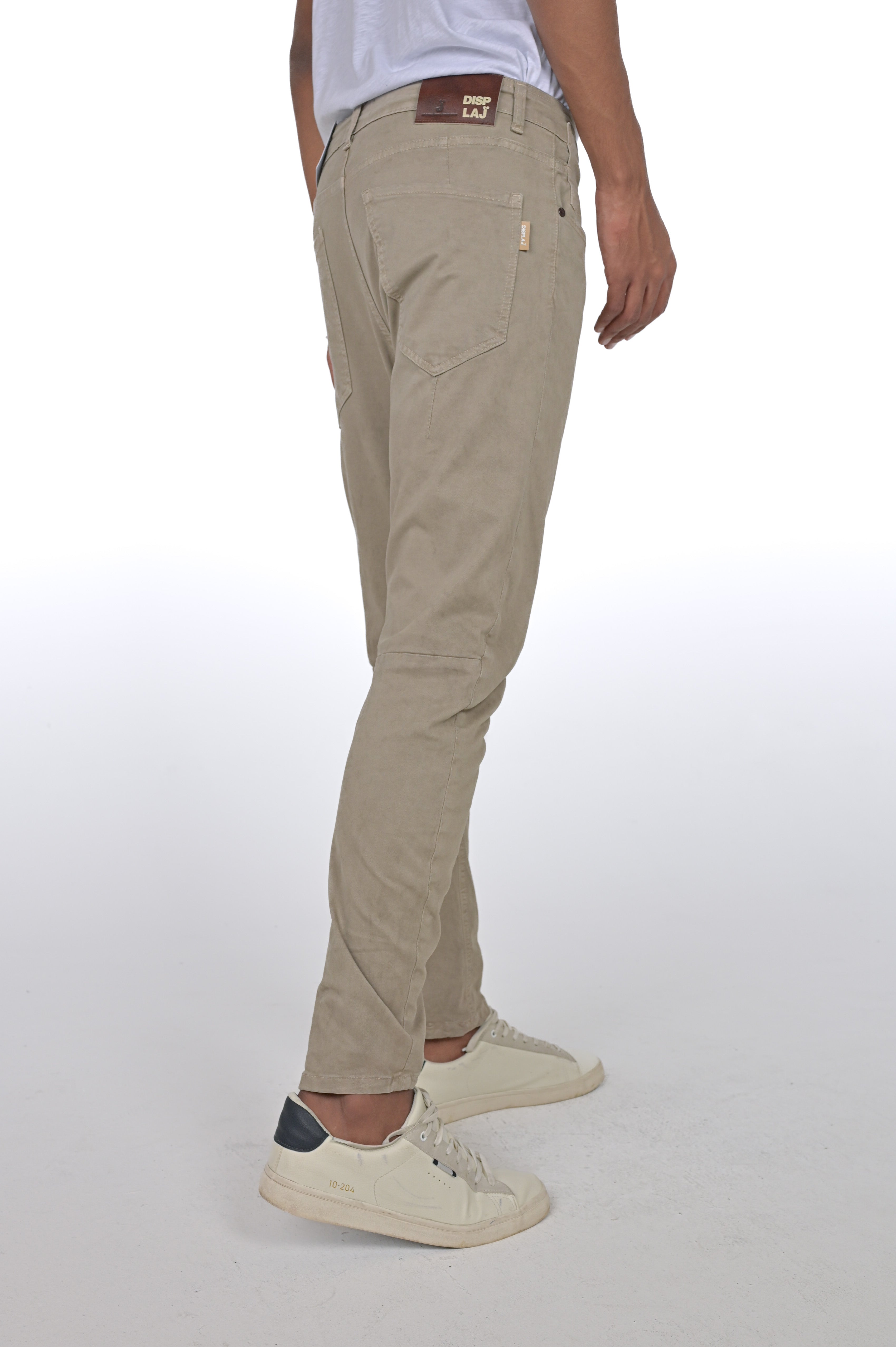 Kron Beige Tapered Cotton Trousers FW24/25