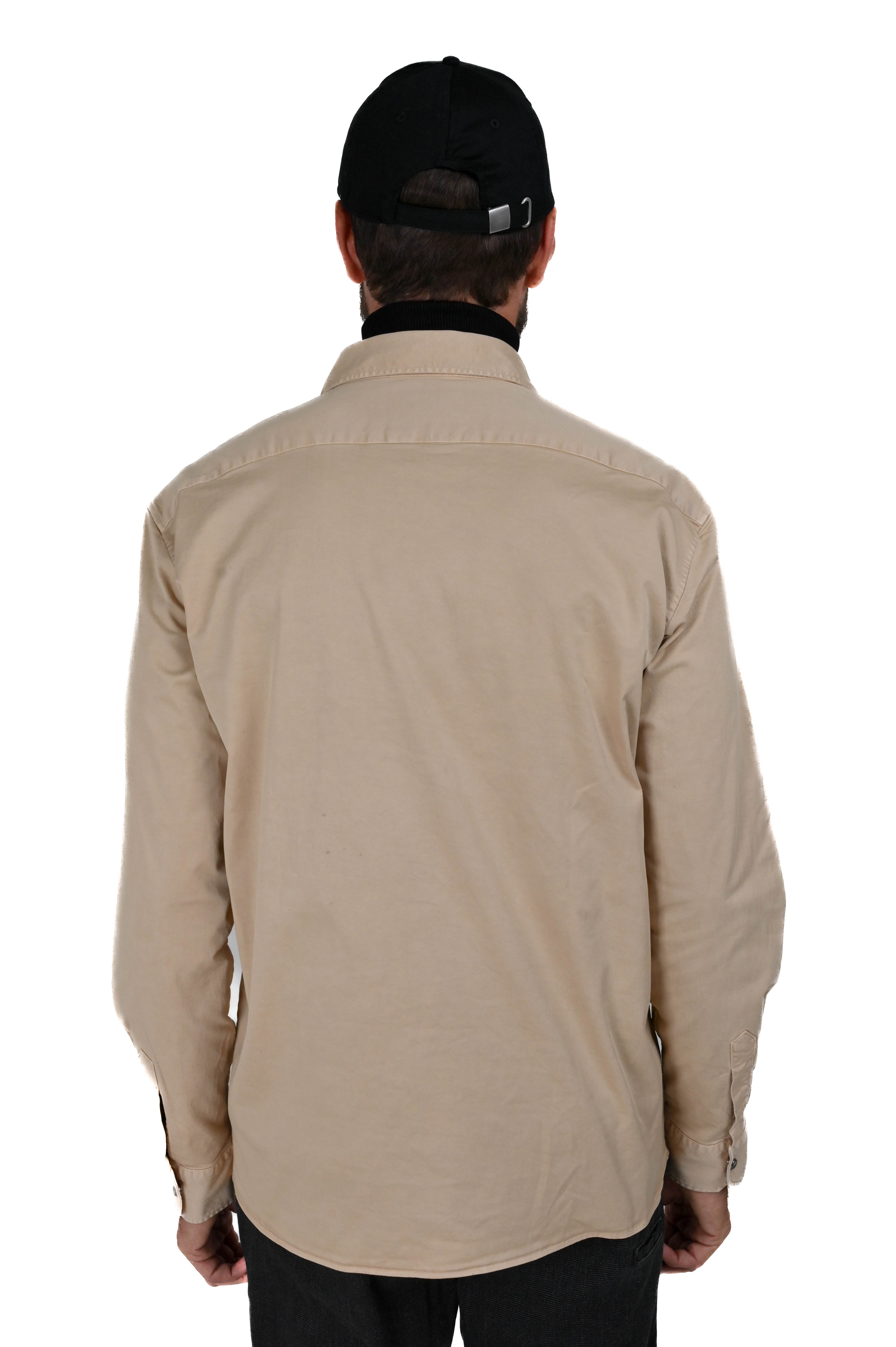 Sun Bull beige regular cotton shirt FW24/25