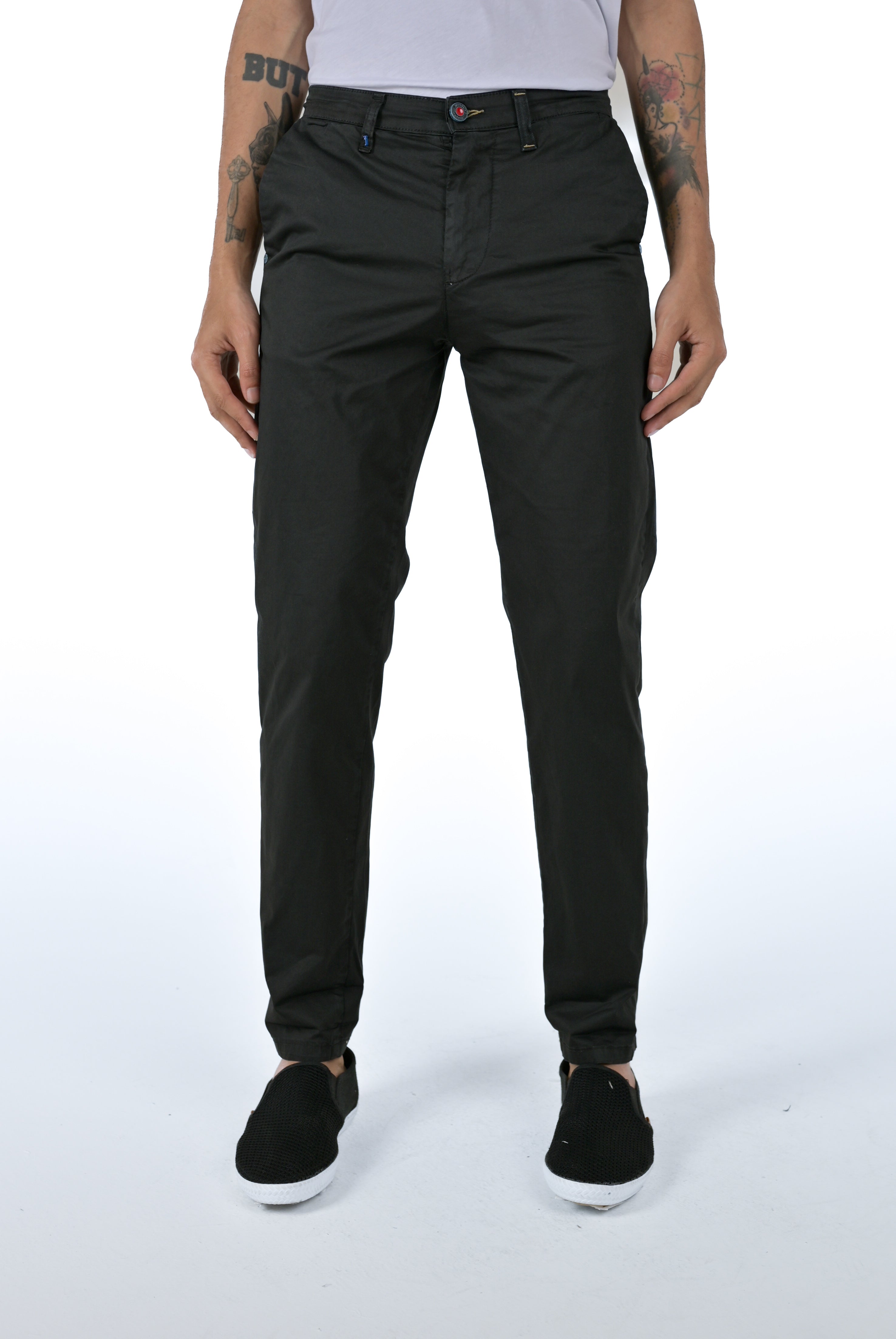 Slim Trousers Sonic Satin Black SS24