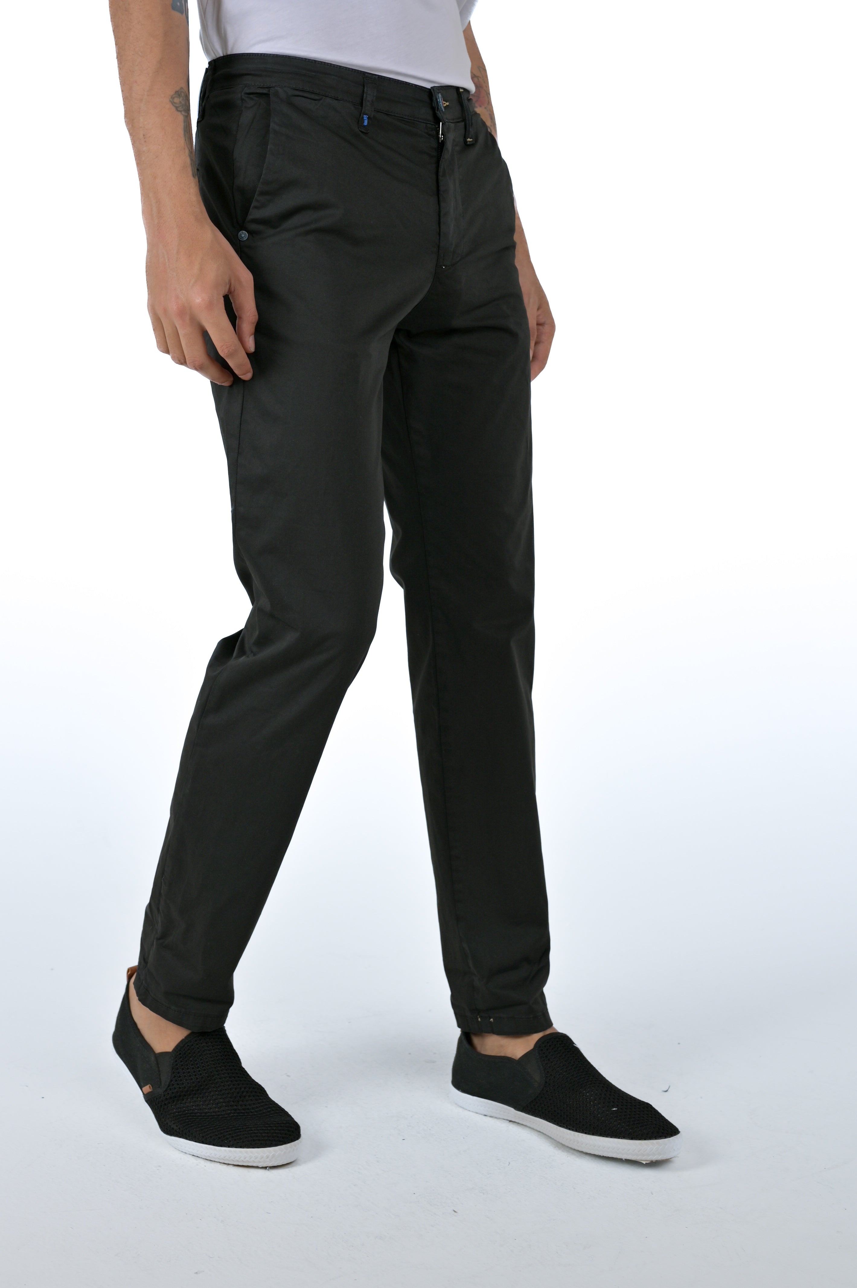 Slim Trousers Sonic Satin Black SS24