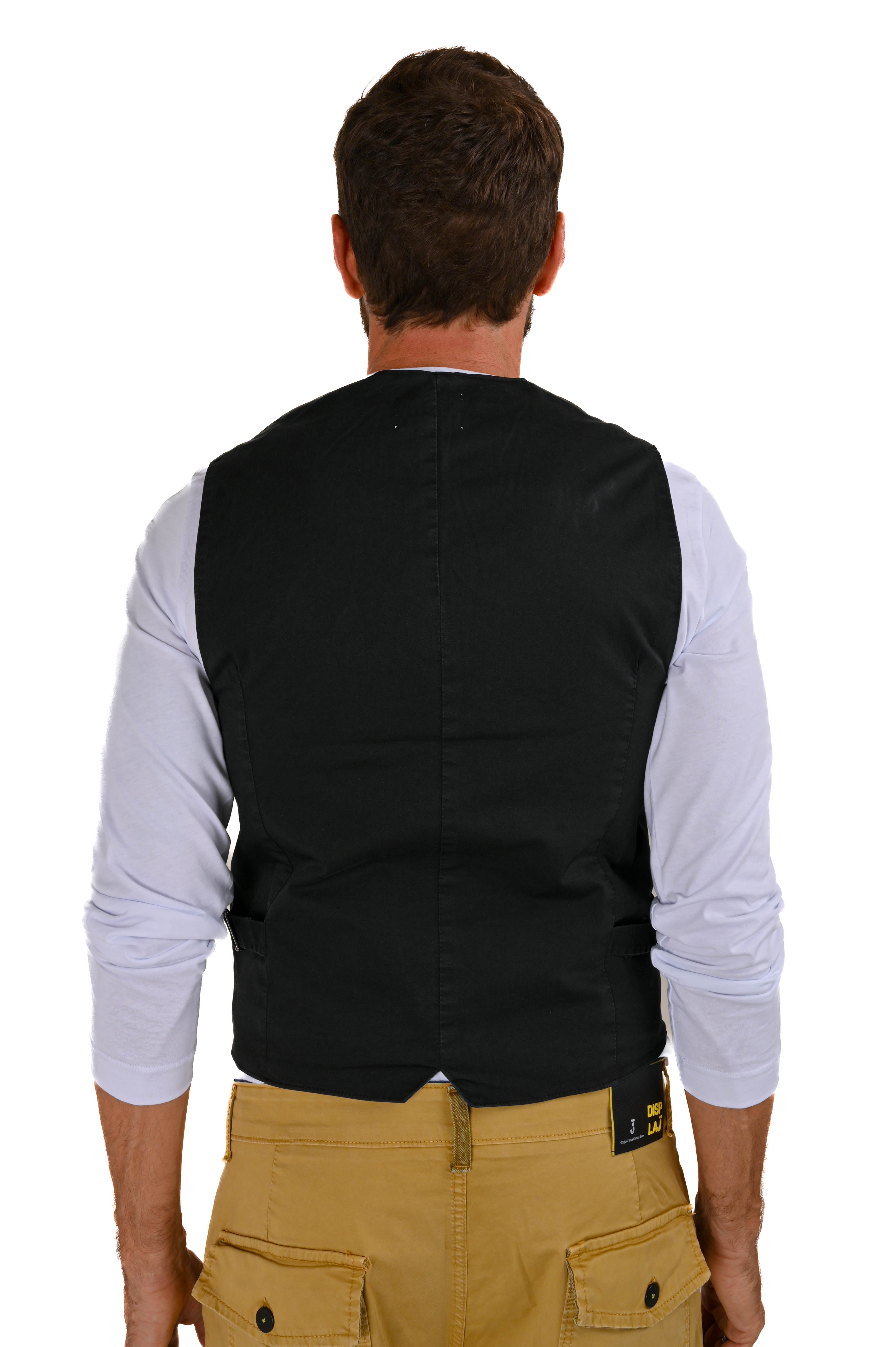 Gilet in cotone regular Raz Nero SS22